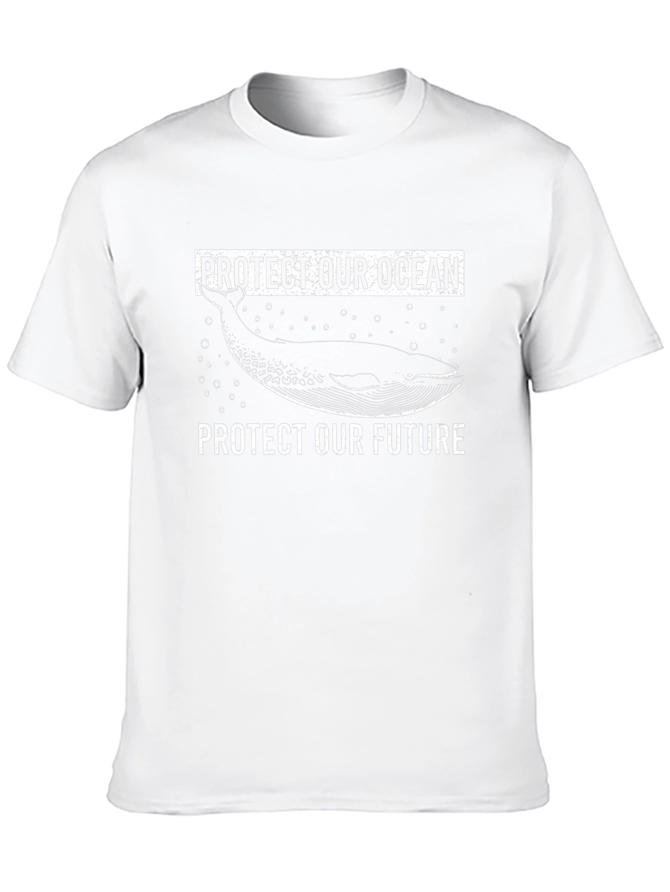 Protect Our Ocean Whale Graphic Tee - Black