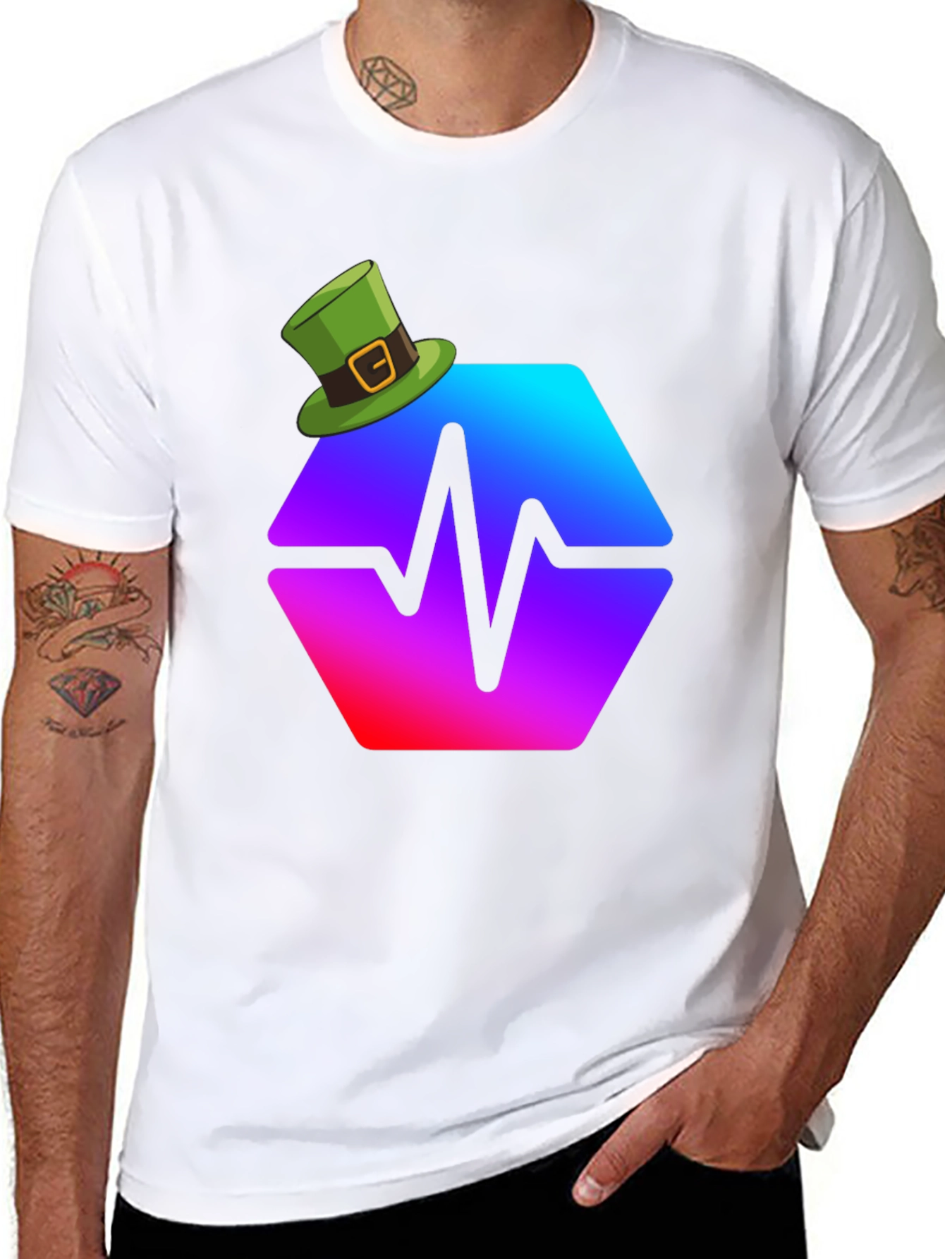 St. Patricks Day Pulse Hex T-Shirt
