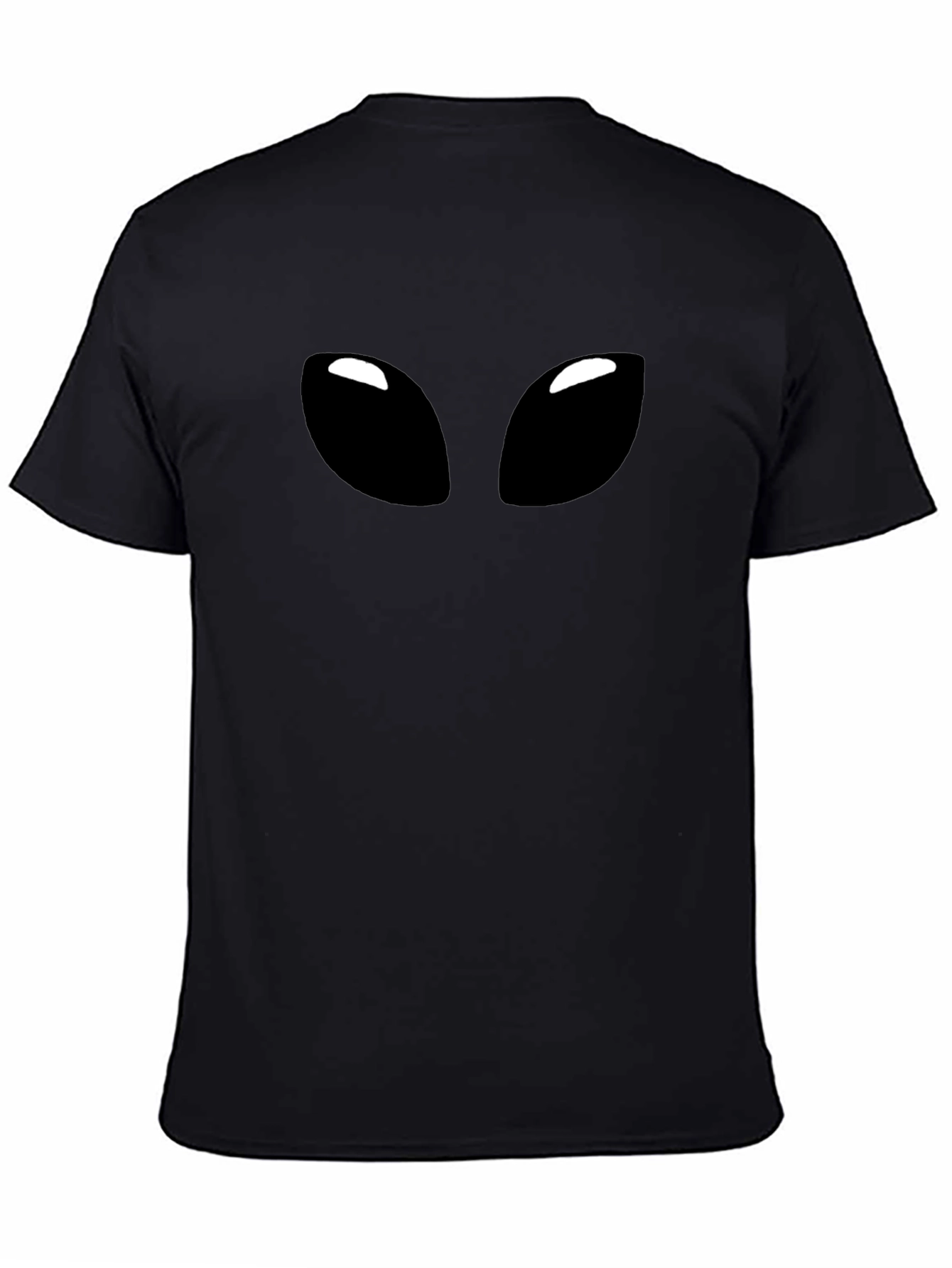 Alien Eyes Graphic Tee - Black Casual T-Shirt
