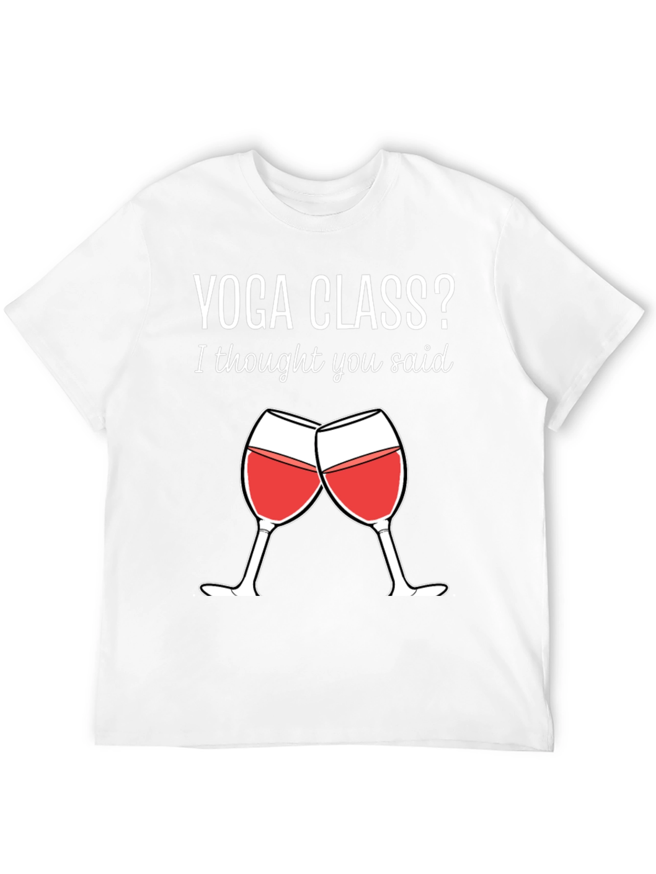 Funny Yoga Class Wine T-Shirt
