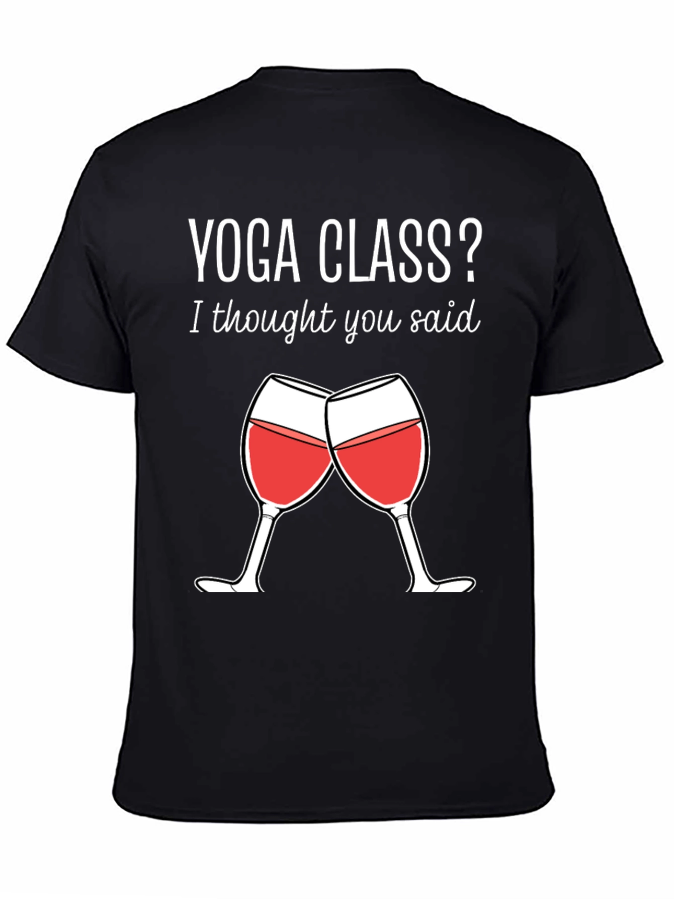 Funny Yoga Class Wine T-Shirt