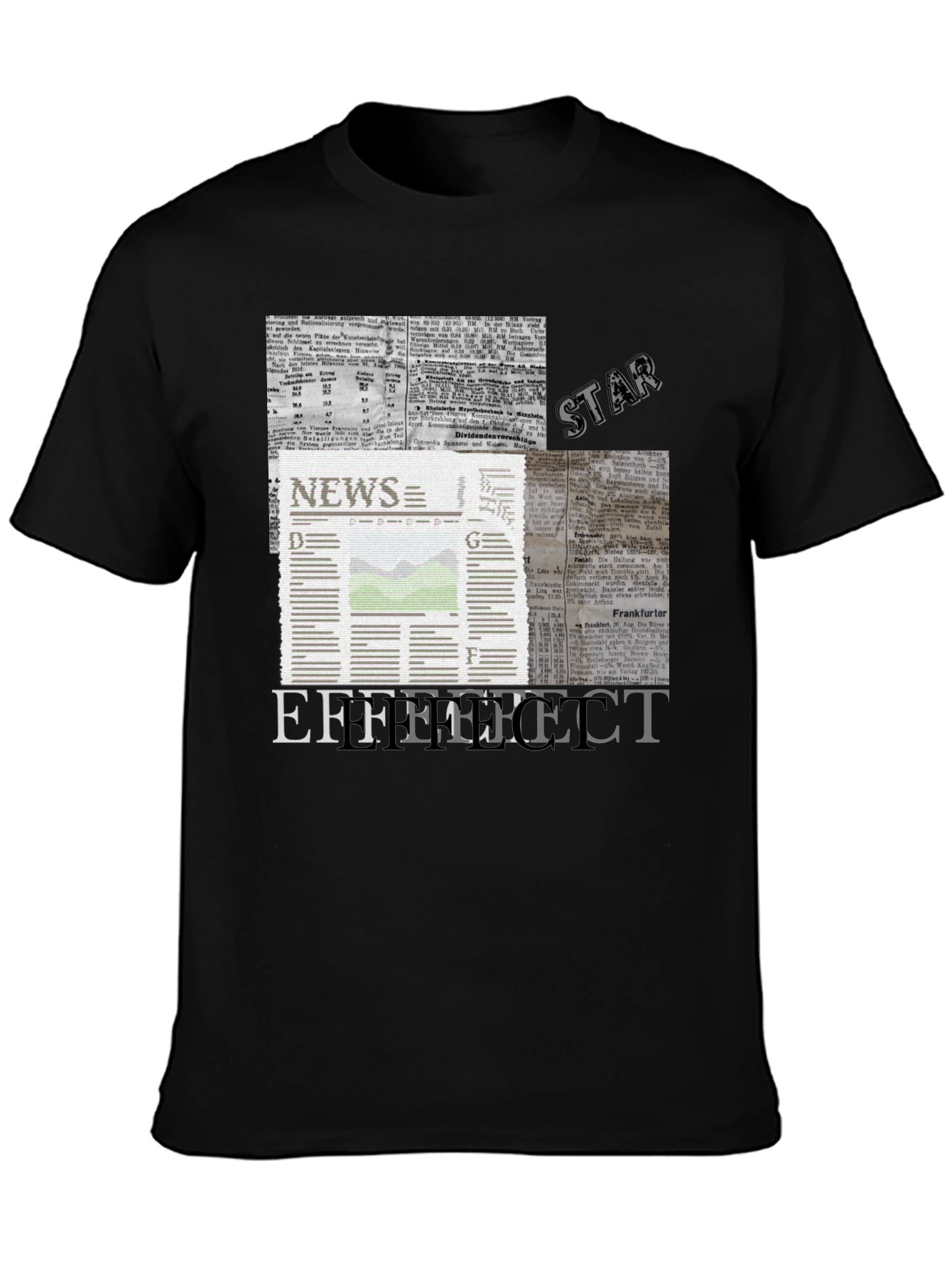 News Effect Black T-Shirt