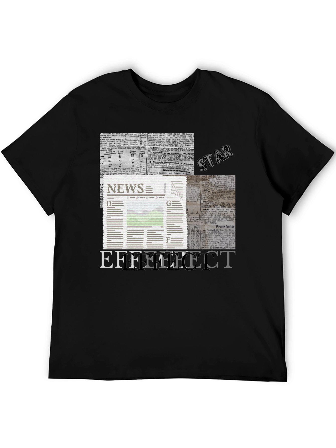 News Effect Black T-Shirt