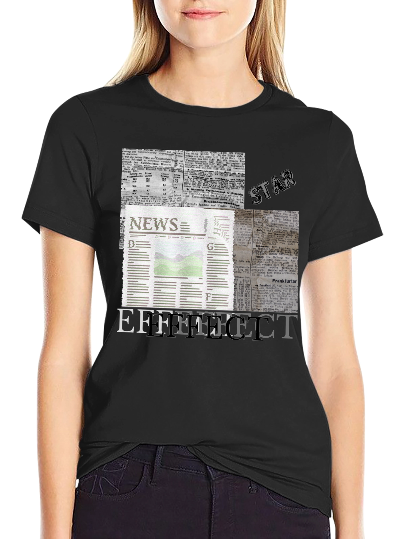 News Effect Black T-Shirt
