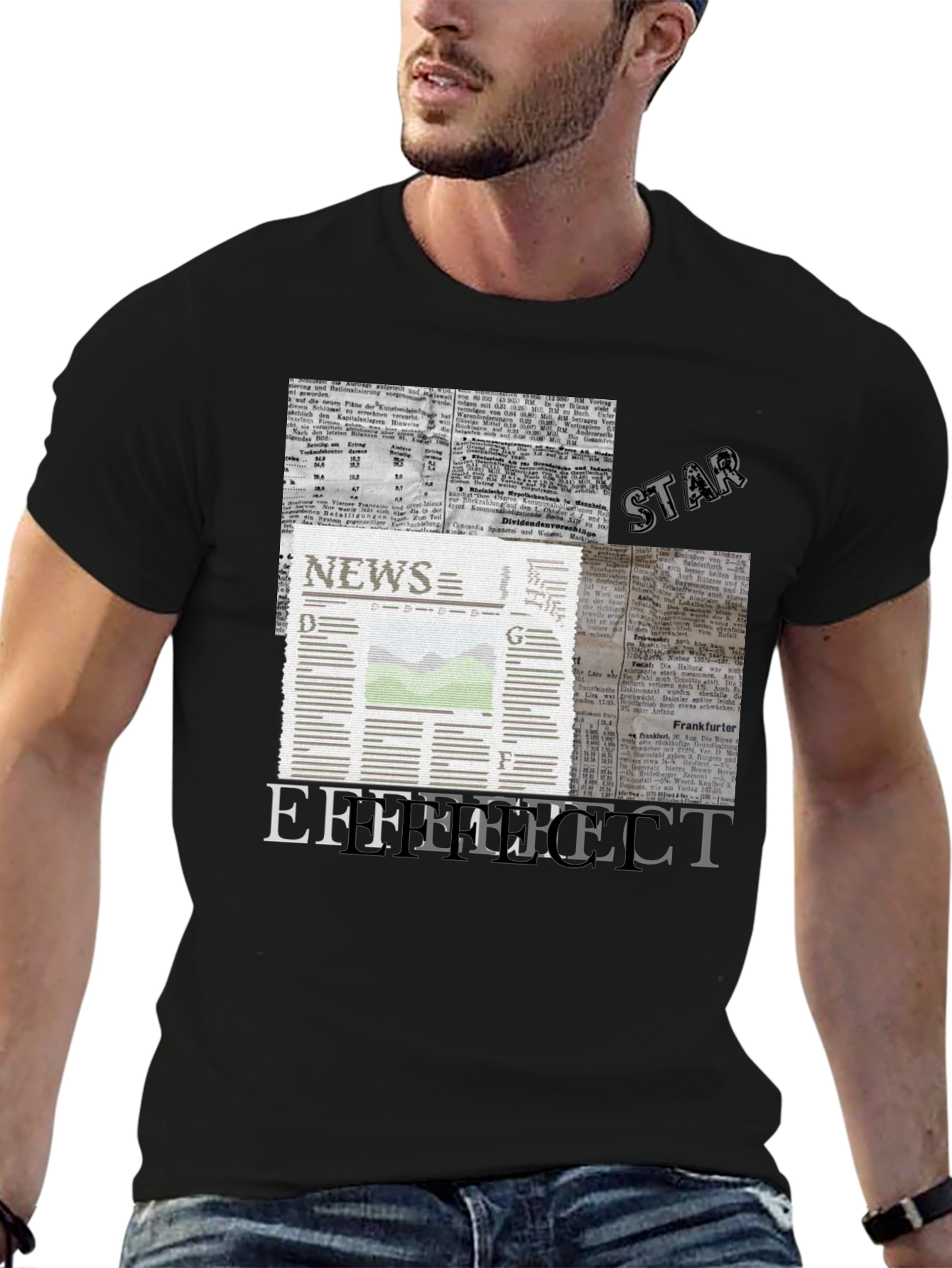 News Effect Black T-Shirt