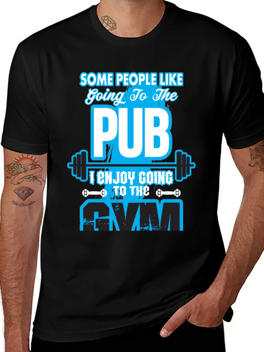 Gym vs Pub Funny Workout T-Shirt