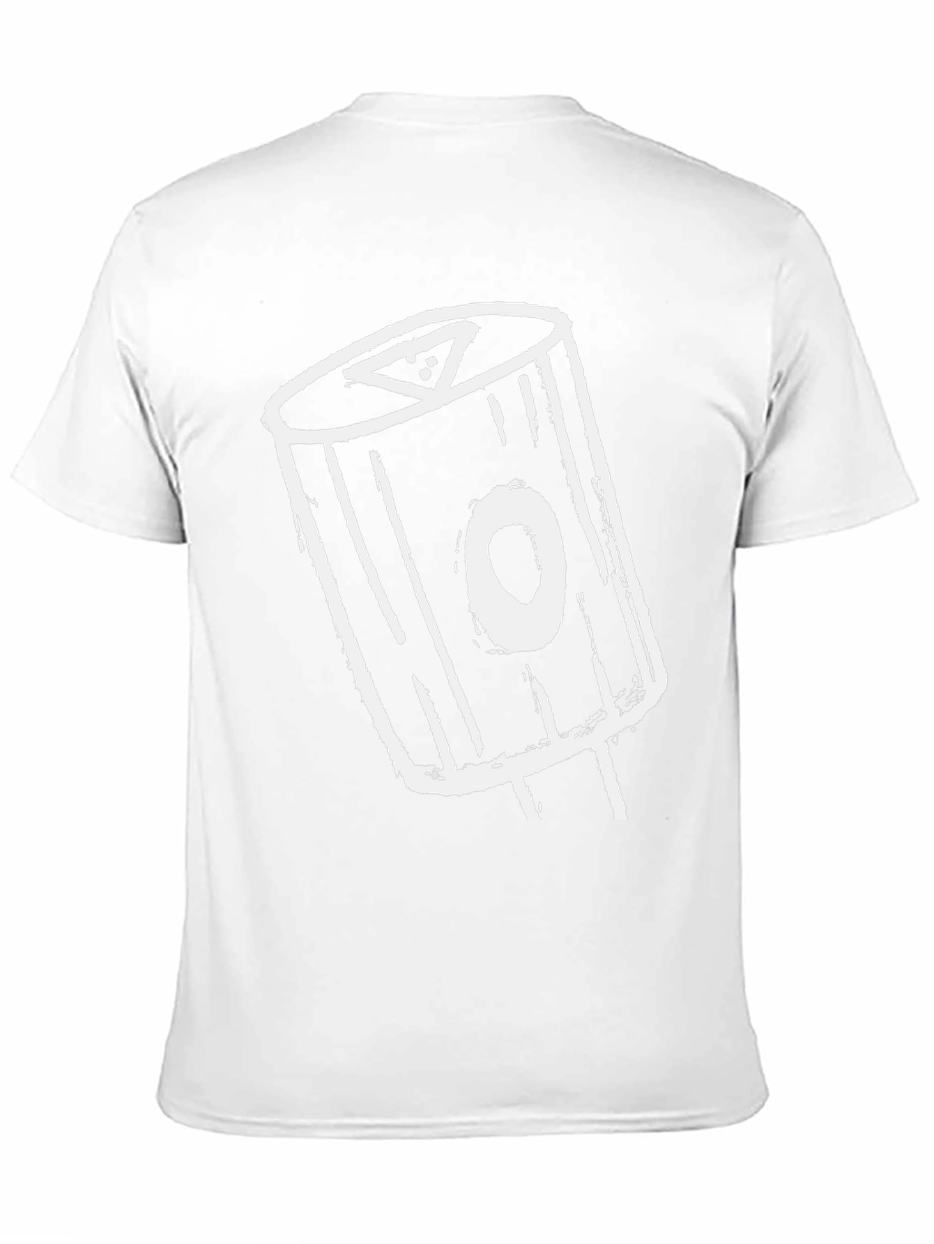 Black T-Shirt with Abstract White Graphic