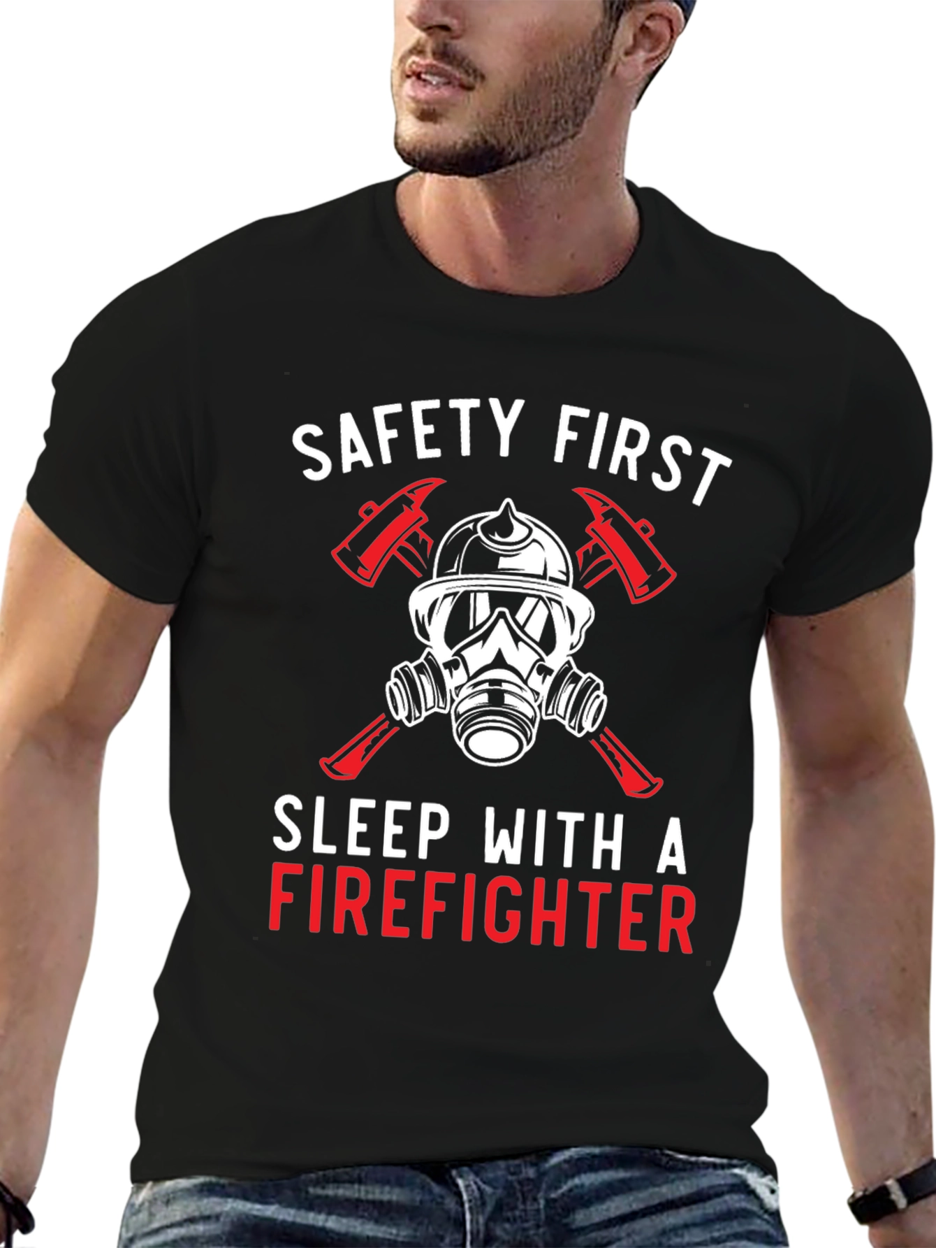 Safety First Firefighter Graphic Tee