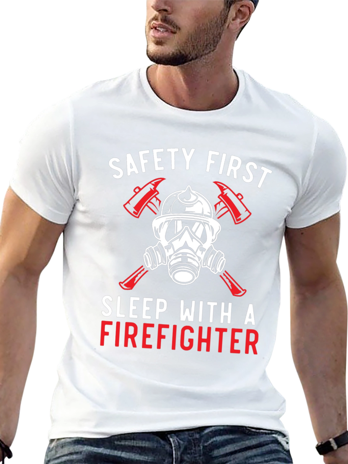 Safety First Firefighter Graphic Tee