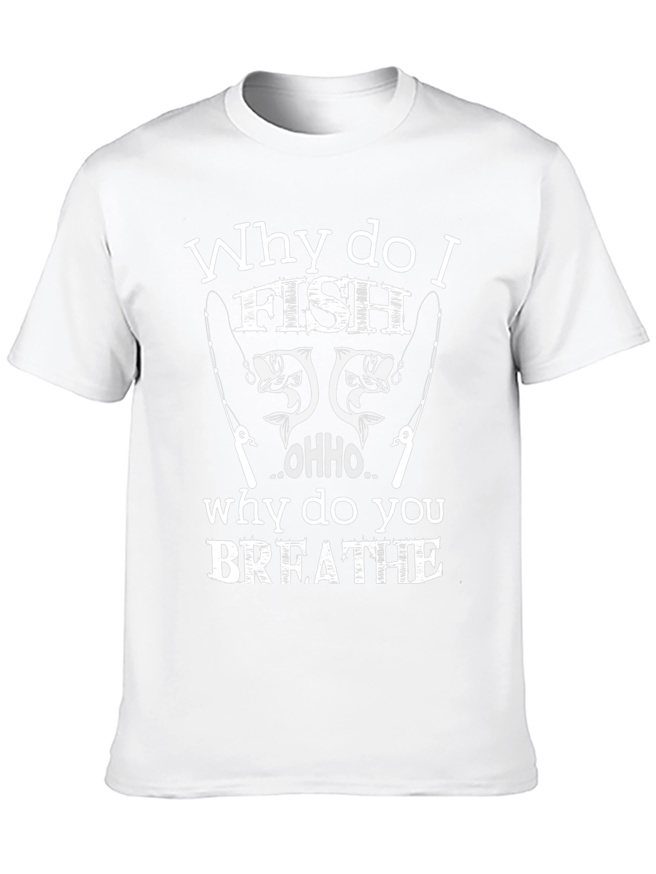 Why I Fish Black Cotton Graphic T-Shirt