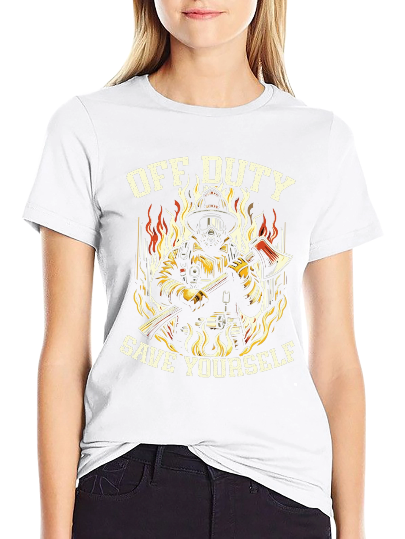 Off Duty Firefighter Graphic Tee