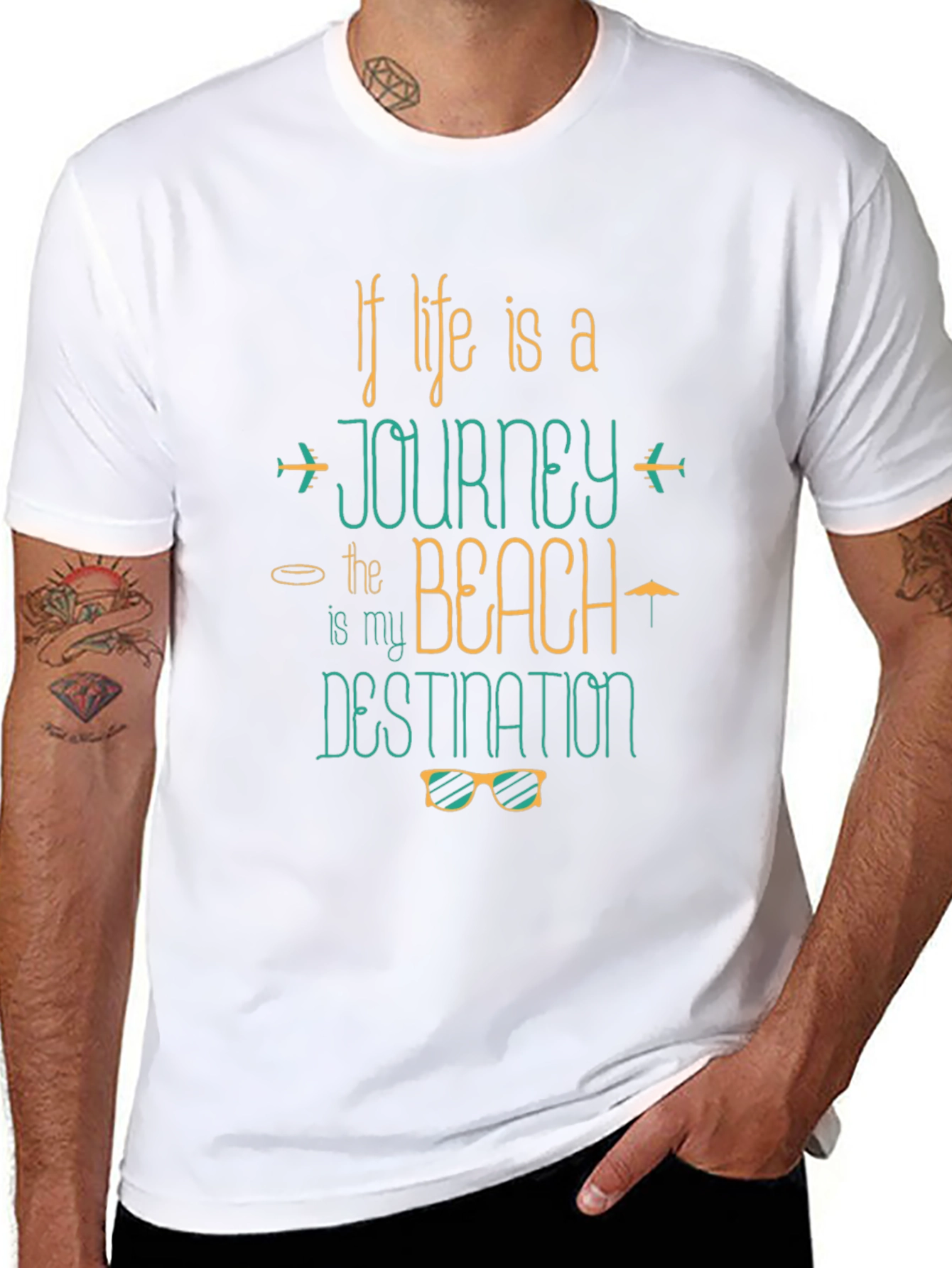 Journey to the Beach Graphic Tee - Black