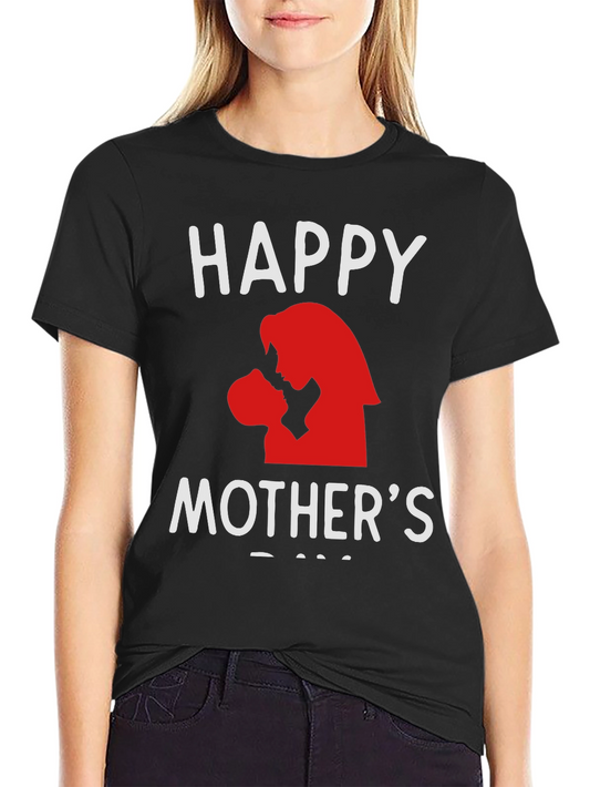 Happy Mothers Day T-Shirt - Black Graphic Tee