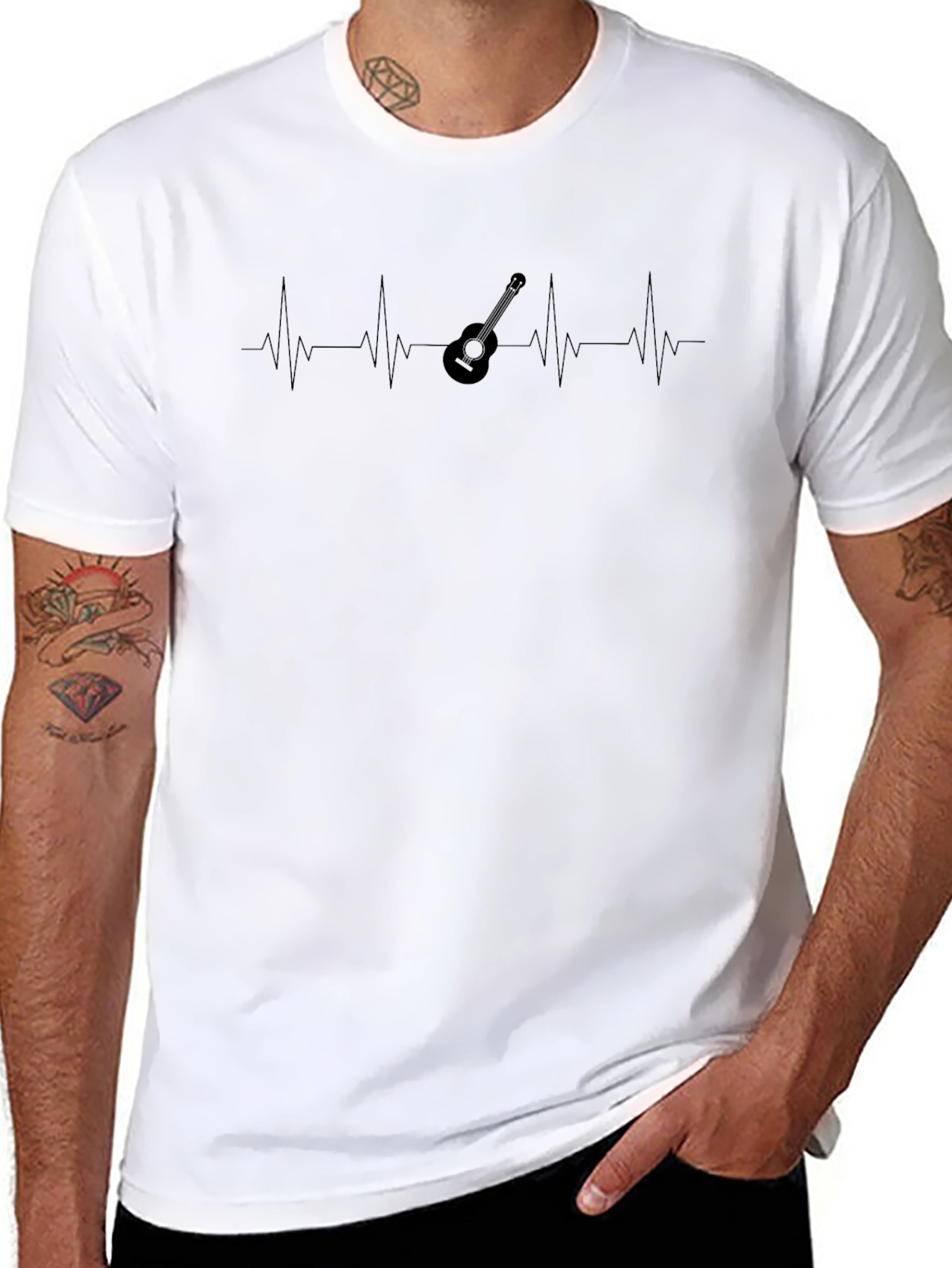 Ukulele Heartbeat T-Shirt - Music Lover Tee