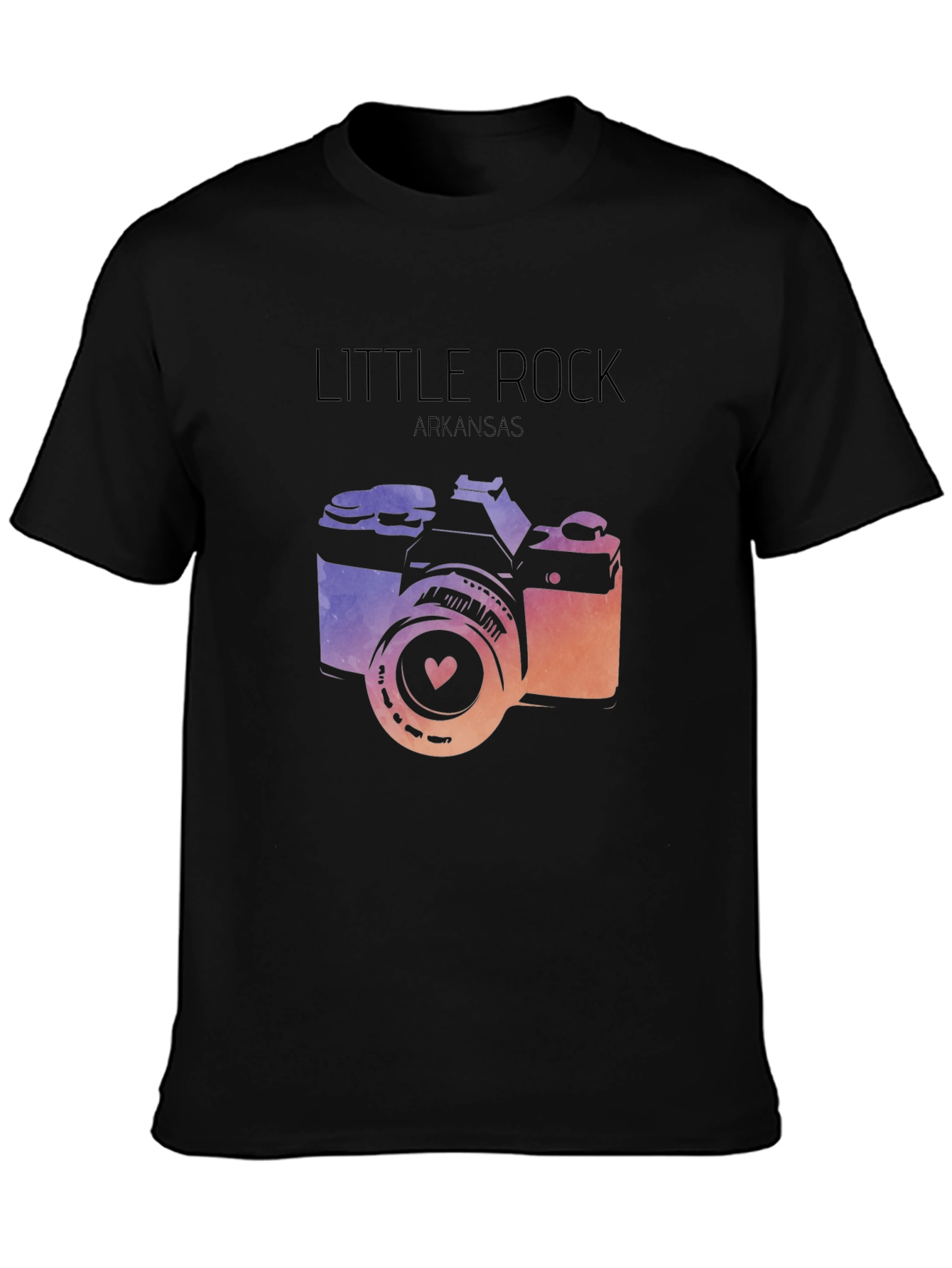 Little Rock Arkansas Camera Graphic T-Shirt