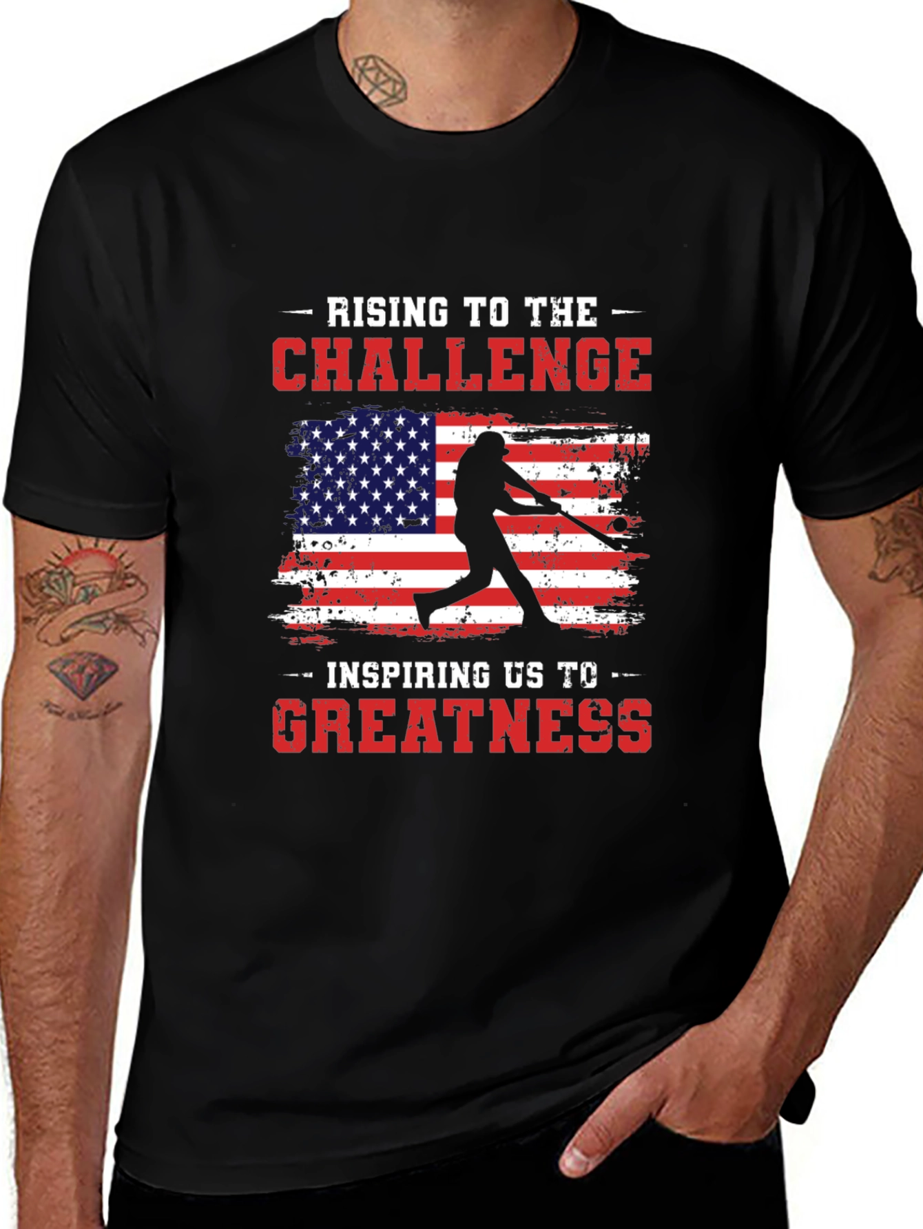 Rising to the Challenge Baseball Tee