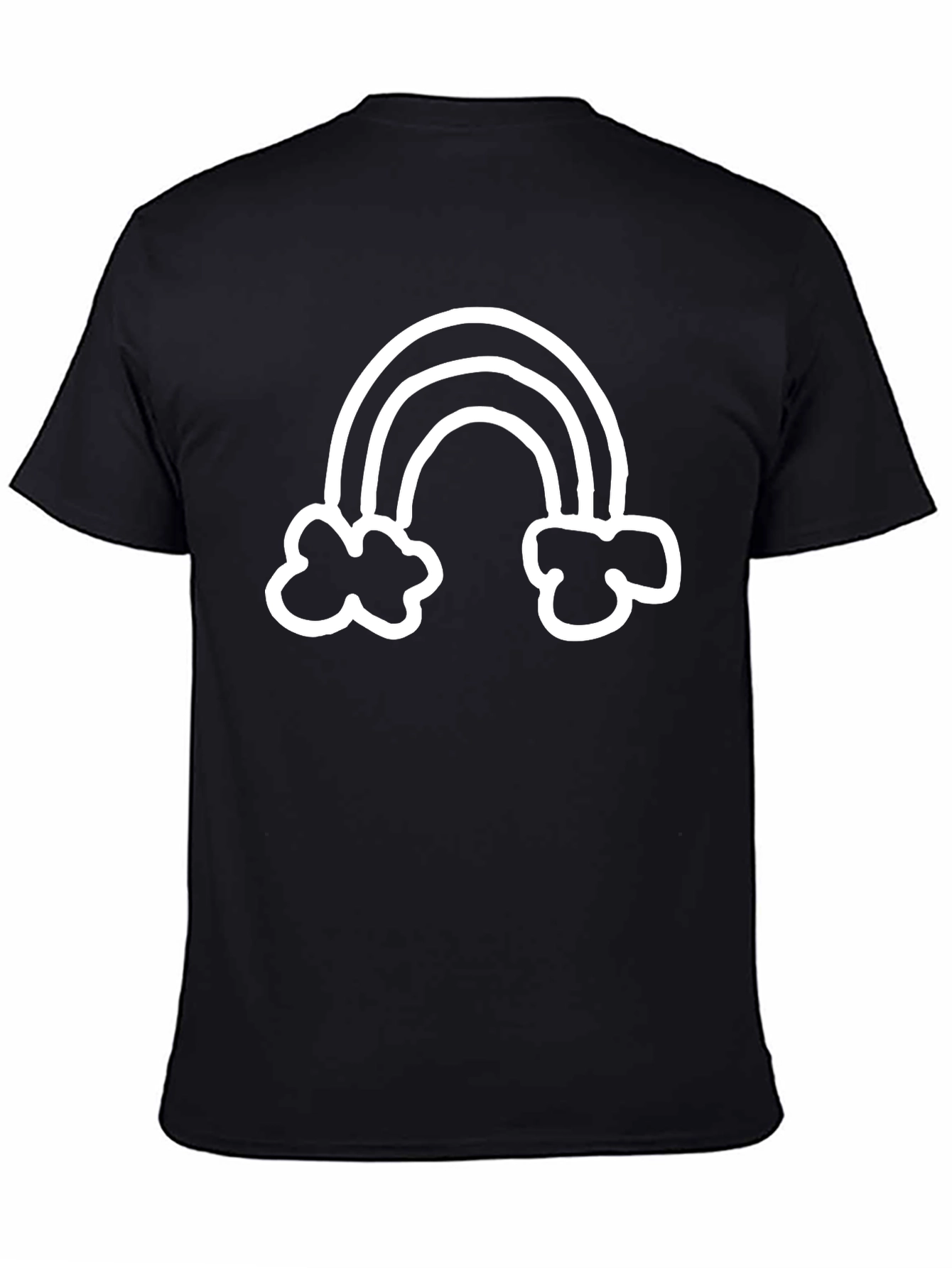 Rainbow Graphic Black T-Shirt - Casual Comfort
