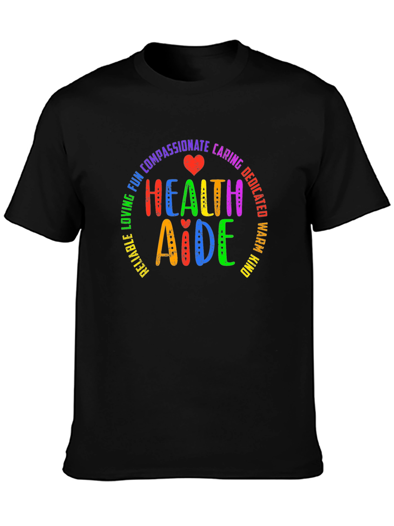 Health Aide Rainbow Graphic T-Shirt
