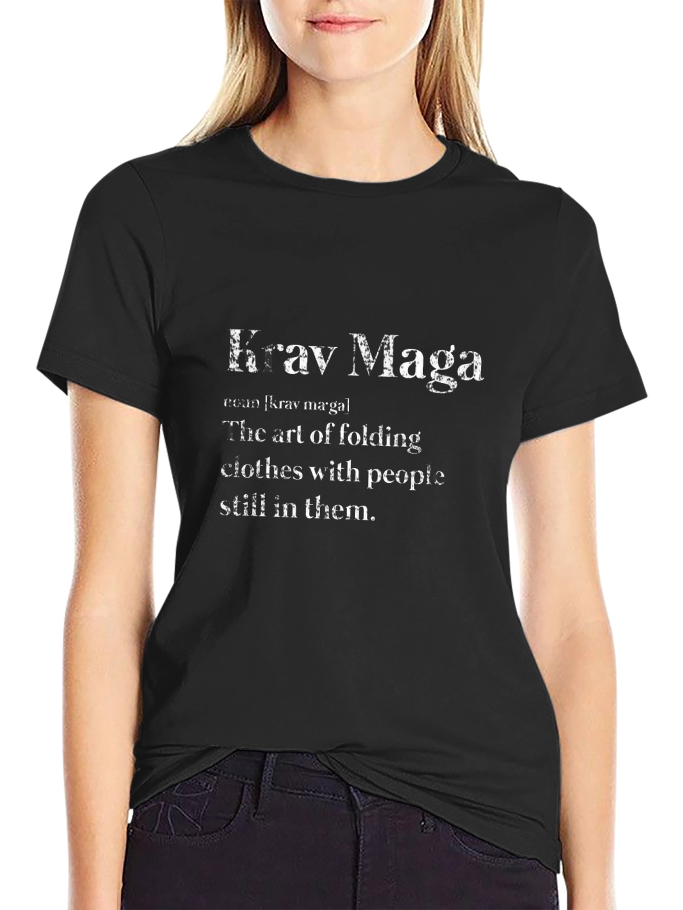 Krav Maga Definition Black T-Shirt
