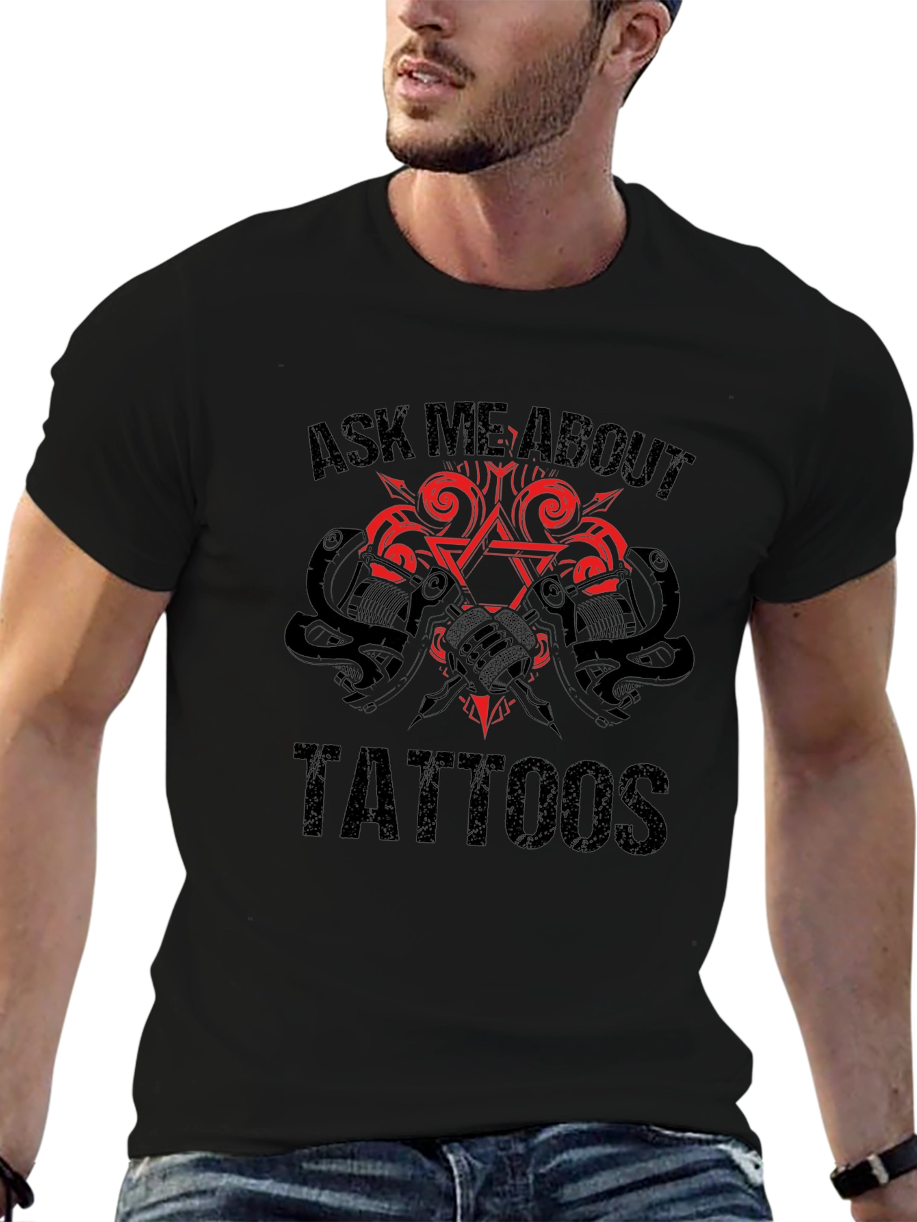 Ask Me About Tattoos Graphic T-Shirt