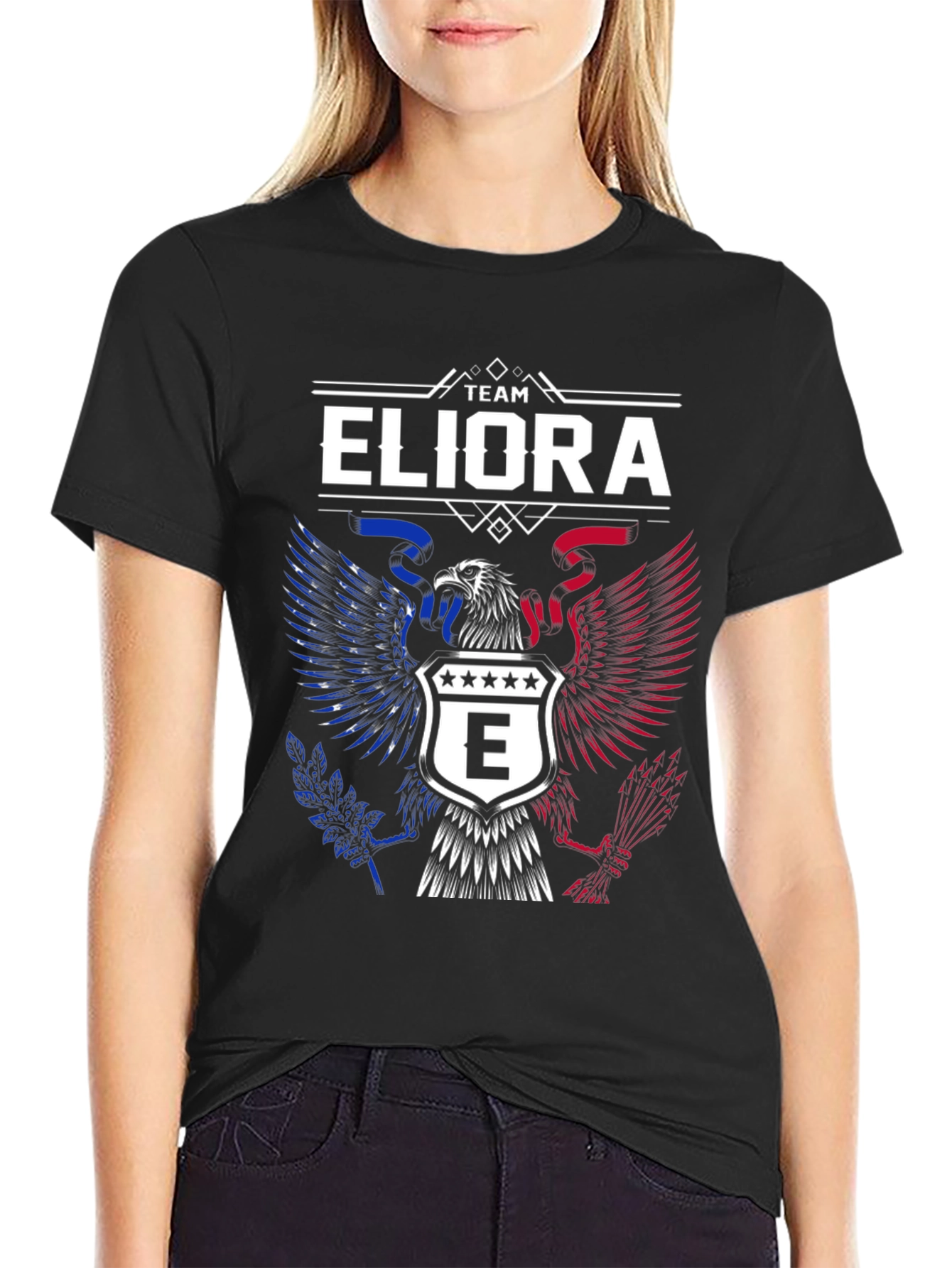 Team ELIORA Eagle Graphic T-Shirt - Patriotic Design