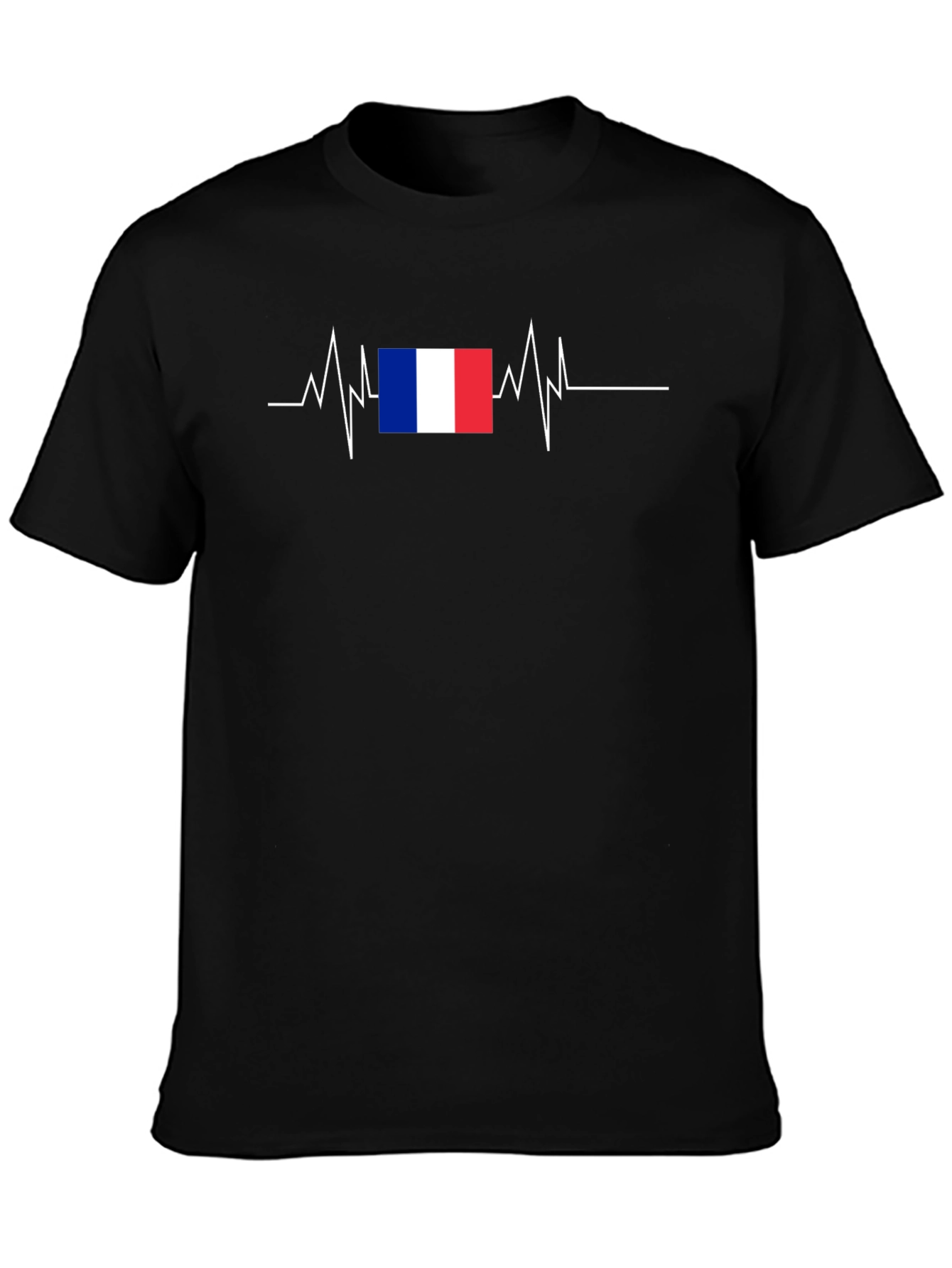 France Flag Heartbeat Graphic Tee