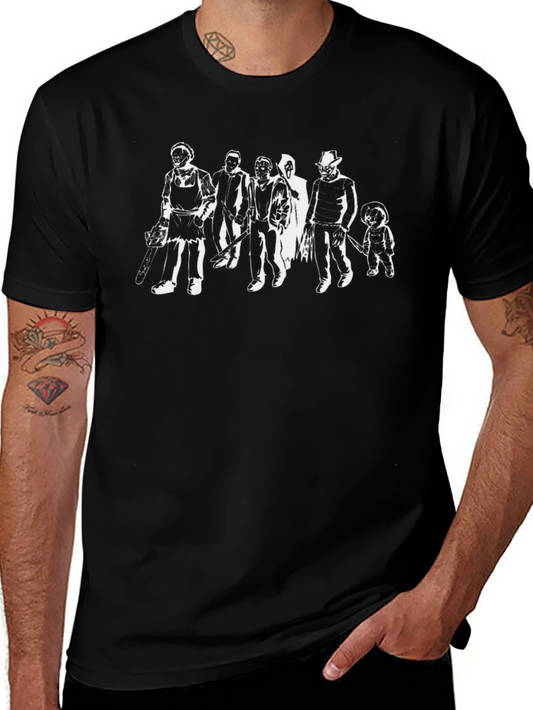 Horror Movie Character T-Shirt - Black