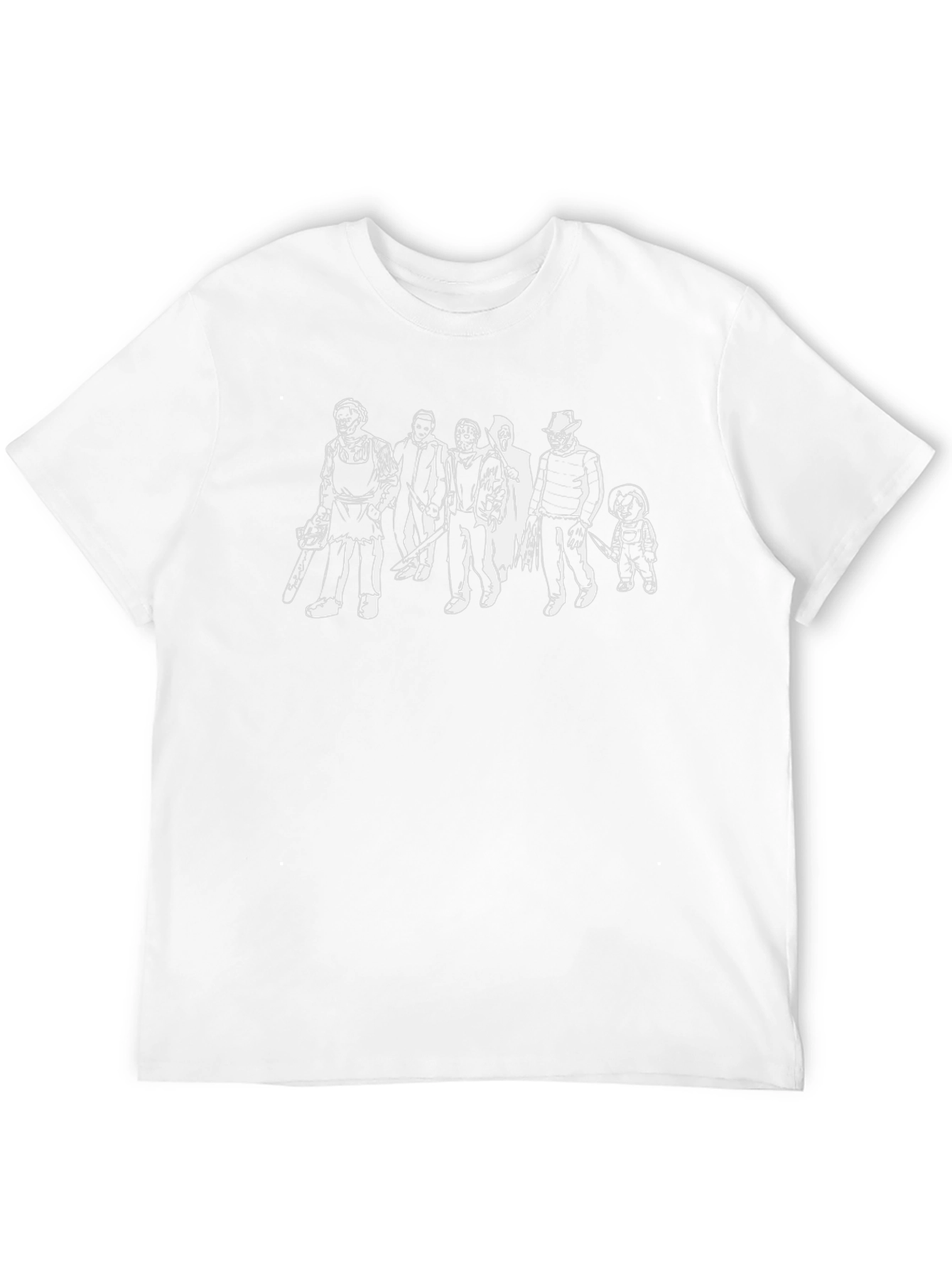 Horror Movie Character T-Shirt - Black