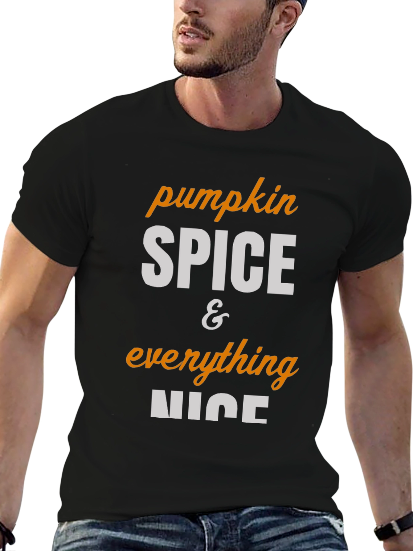 Pumpkin Spice & Everything Nice Black T-Shirt