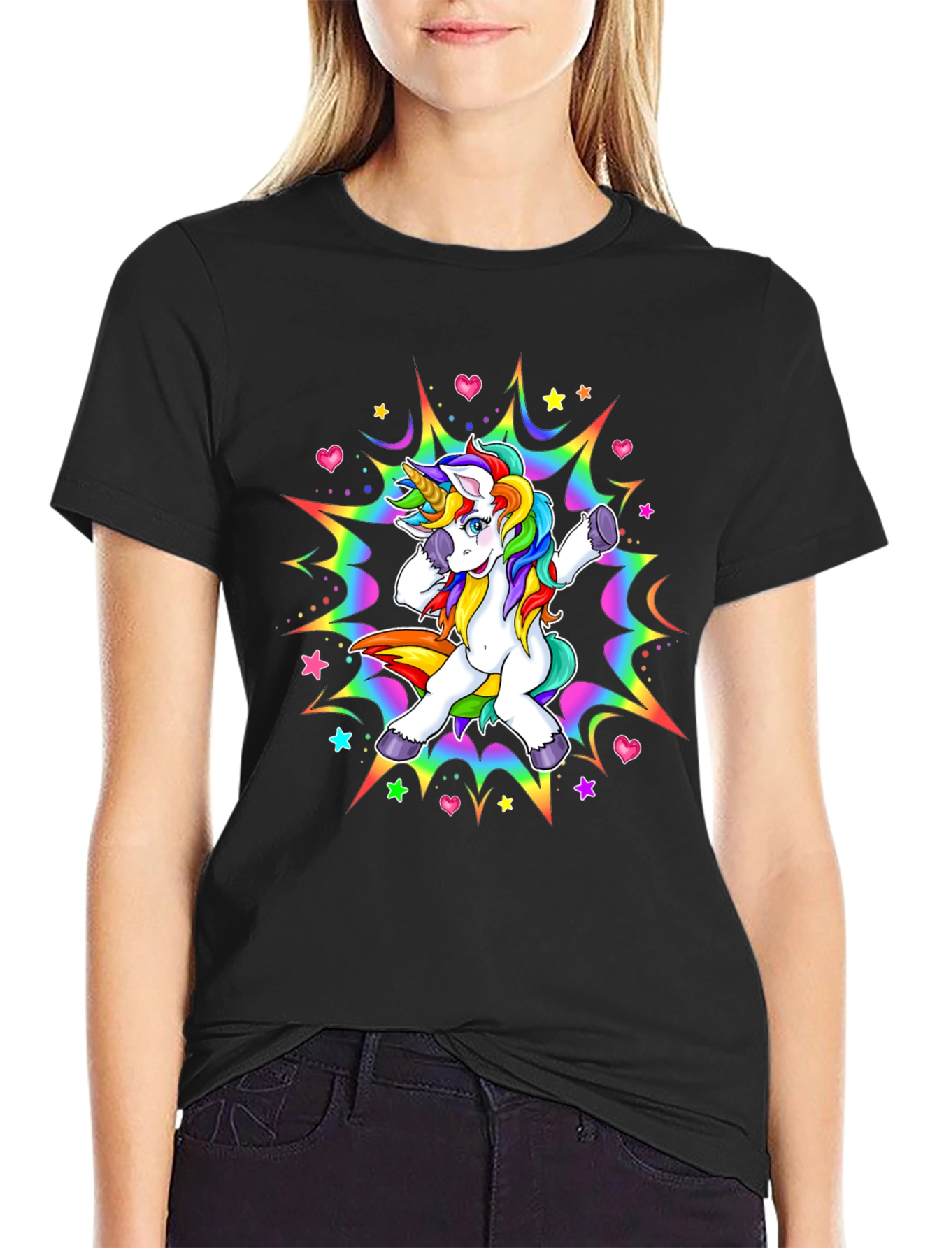 Rainbow Unicorn Dab T-Shirt