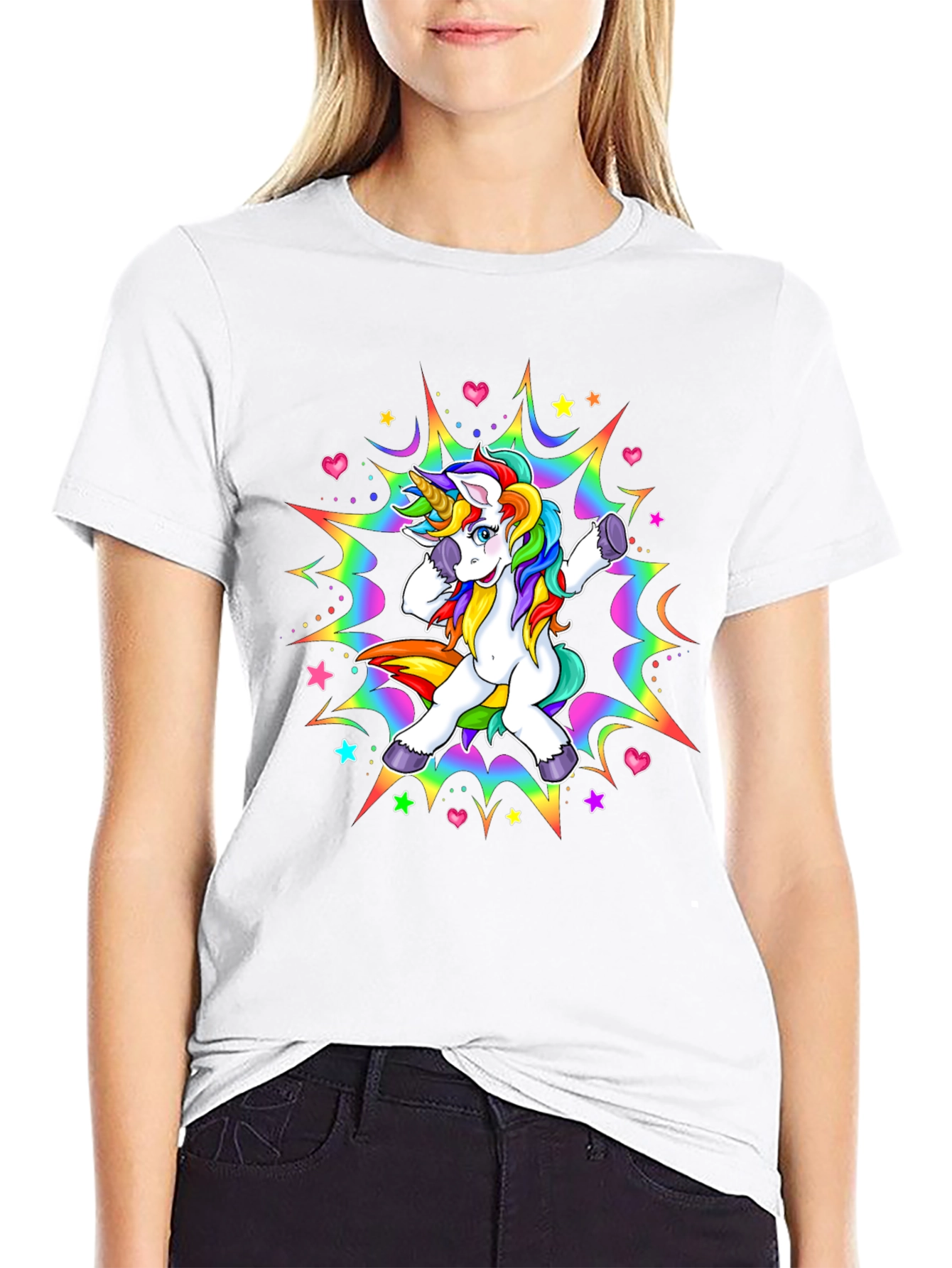 Rainbow Unicorn Dab T-Shirt