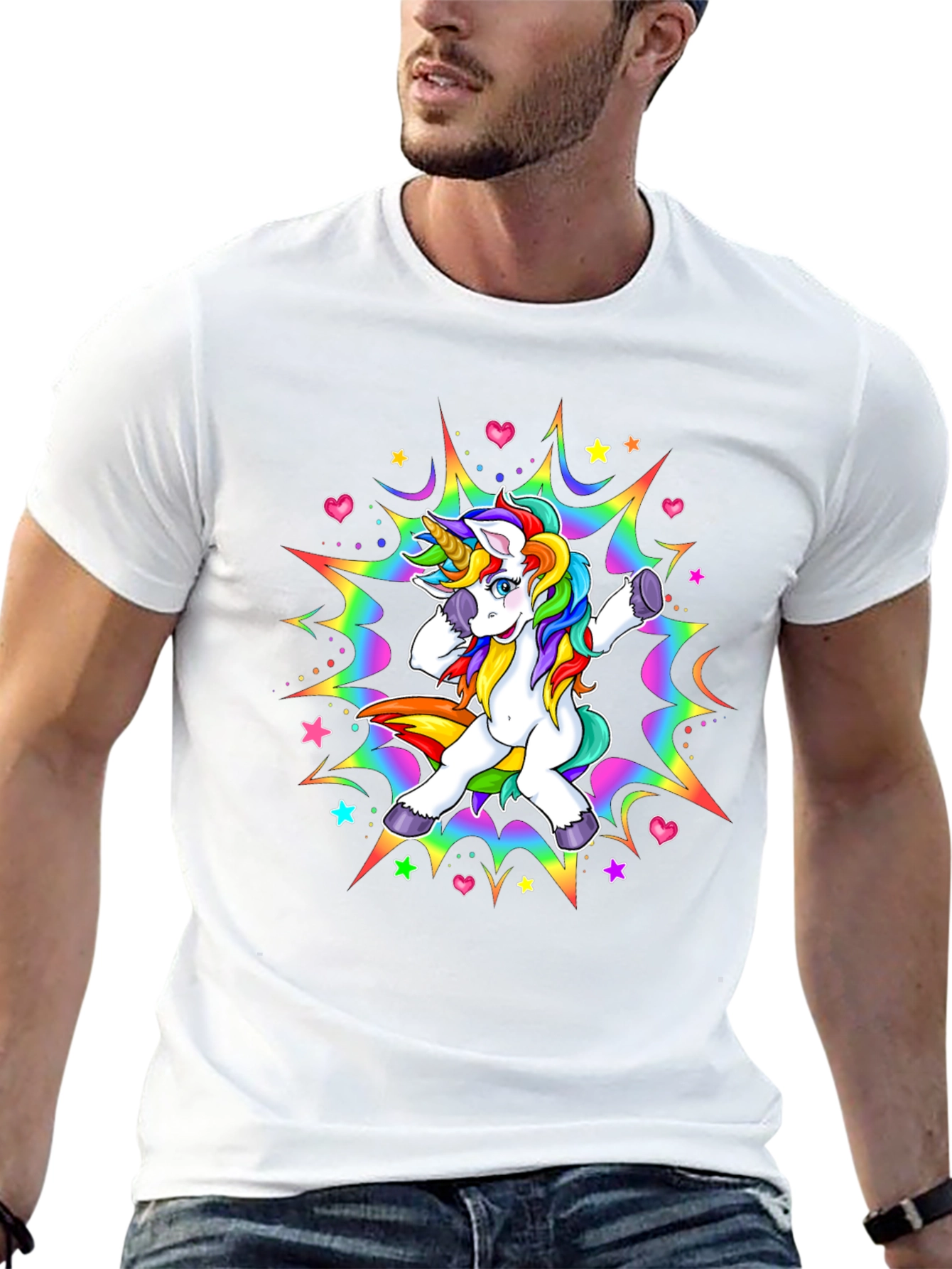 Rainbow Unicorn Dab T-Shirt