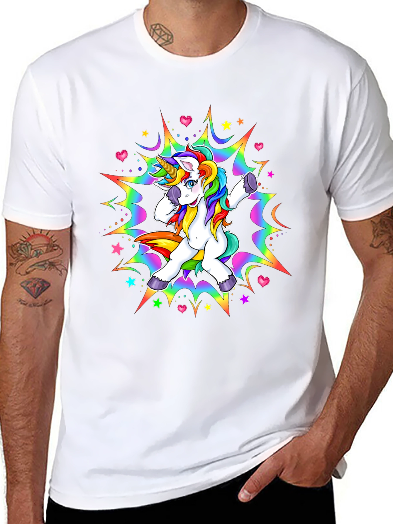Rainbow Unicorn Dab T-Shirt
