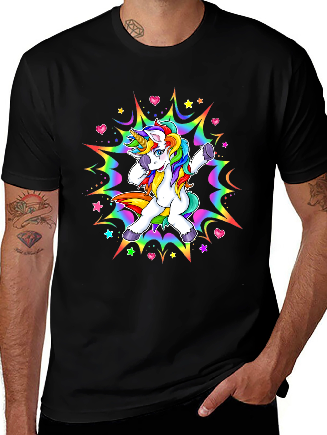 Rainbow Unicorn Dab T-Shirt