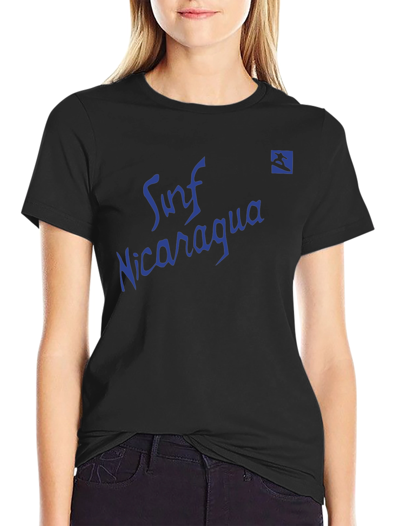 Surf Nicaragua Black T-Shirt