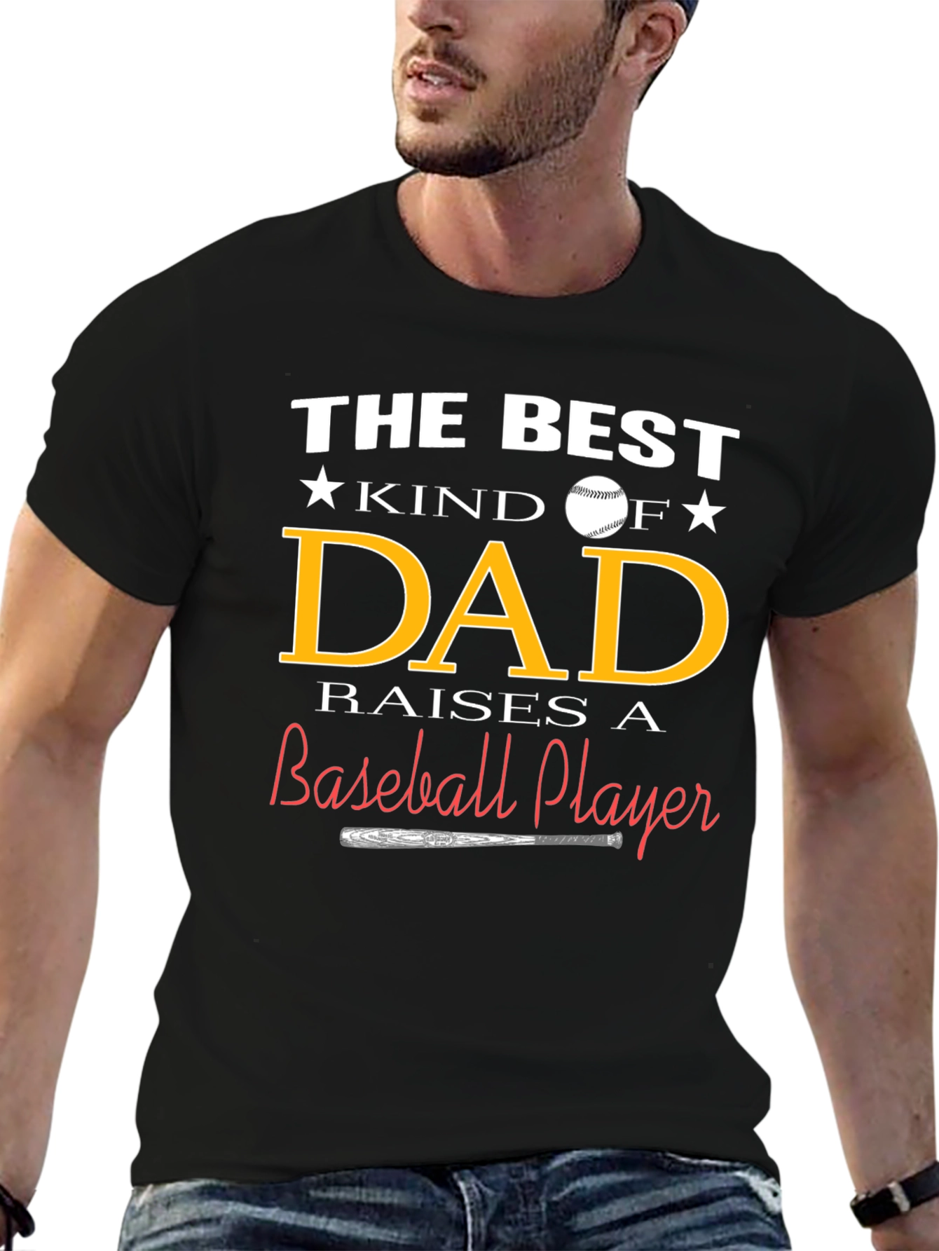 Best Kind of Dad Baseball Player T-Shirt