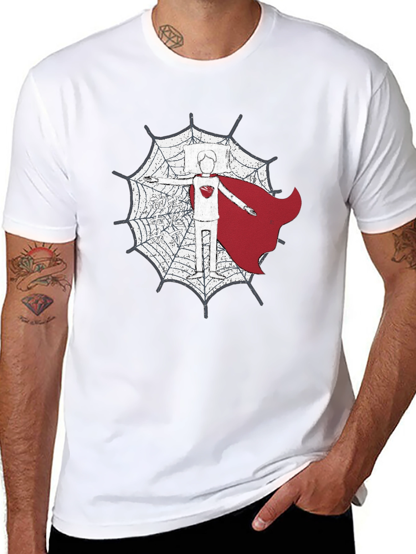 Superhero Spiderweb Graphic T-Shirt