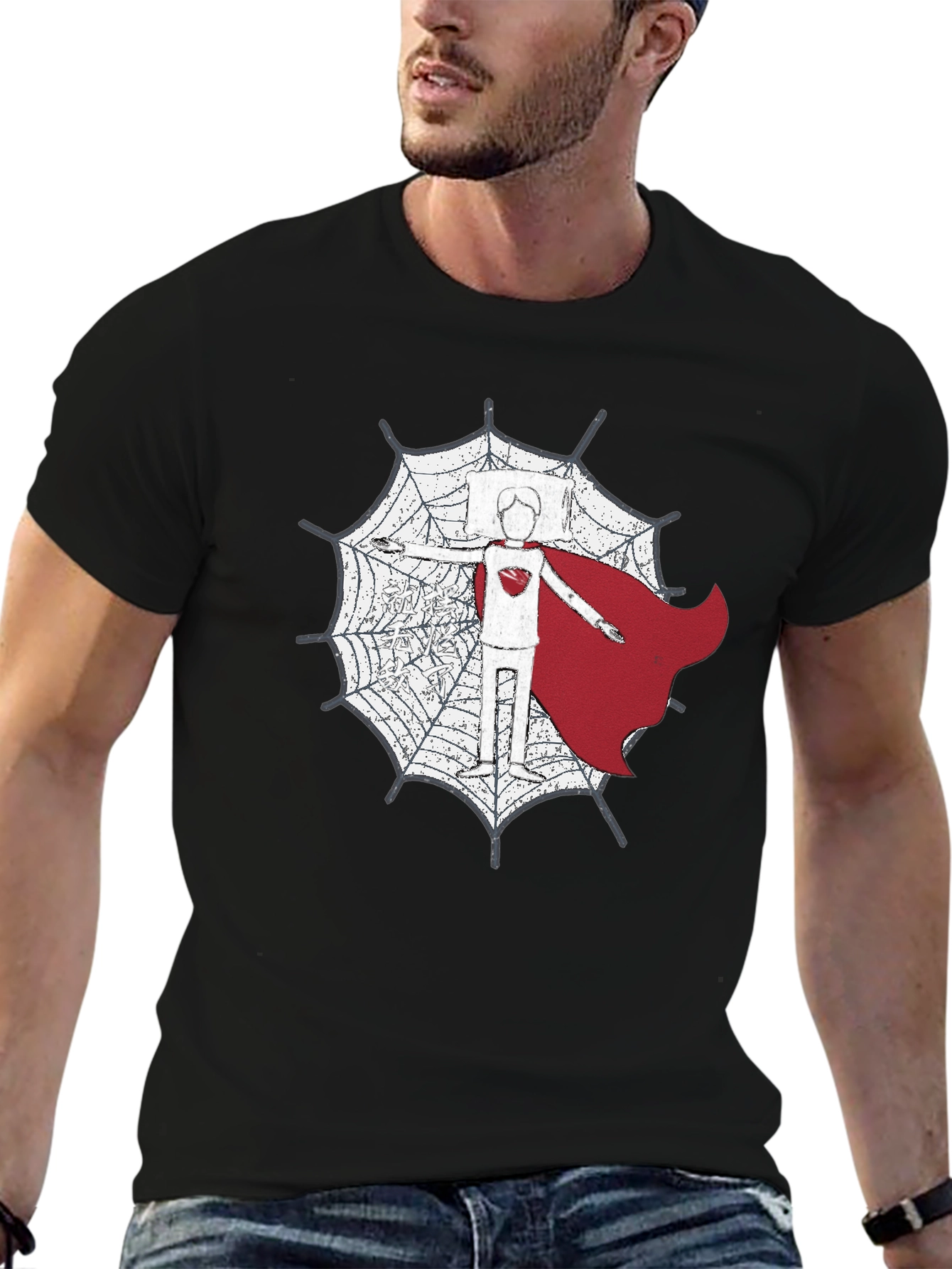 Superhero Spiderweb Graphic T-Shirt