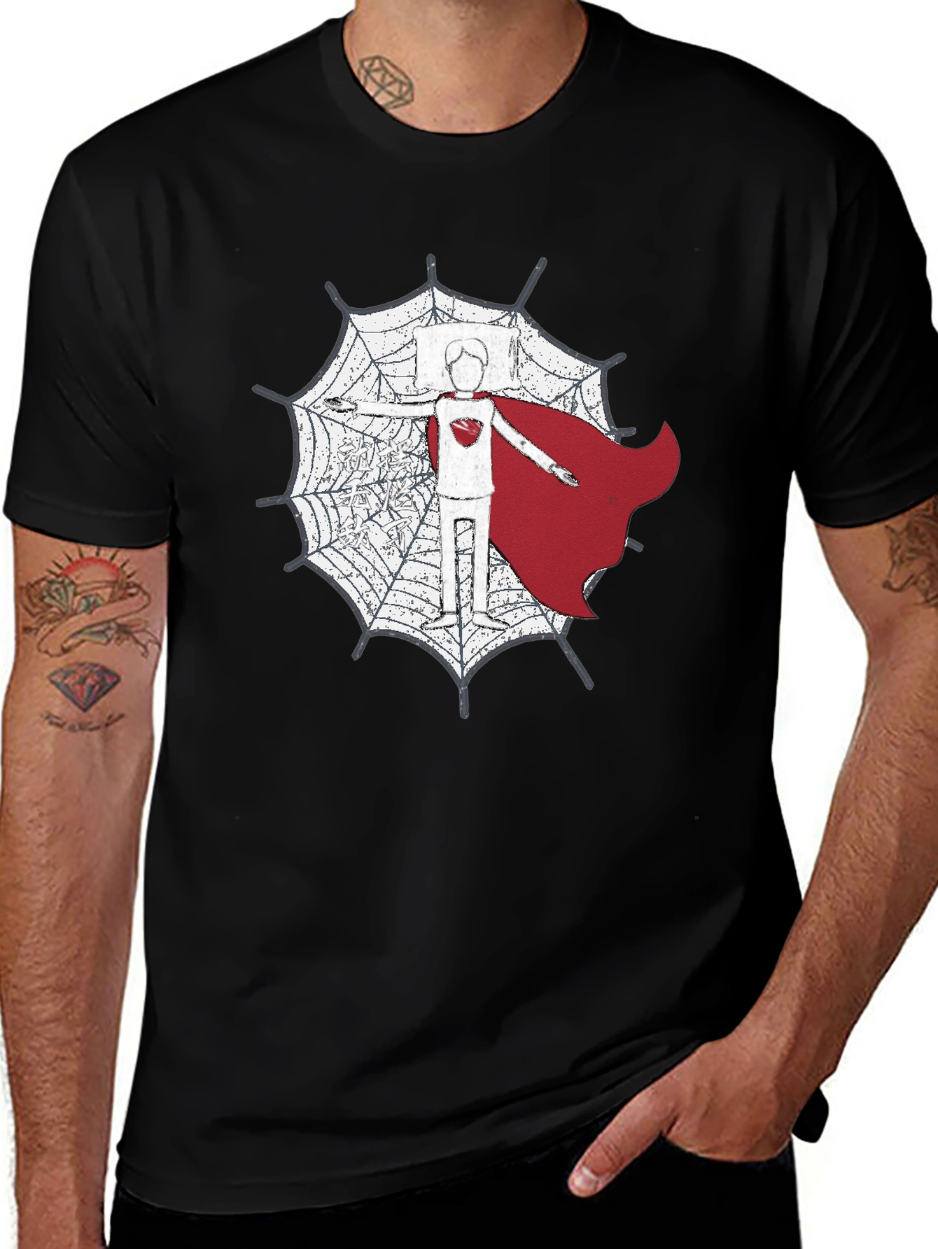 Superhero Spiderweb Graphic T-Shirt