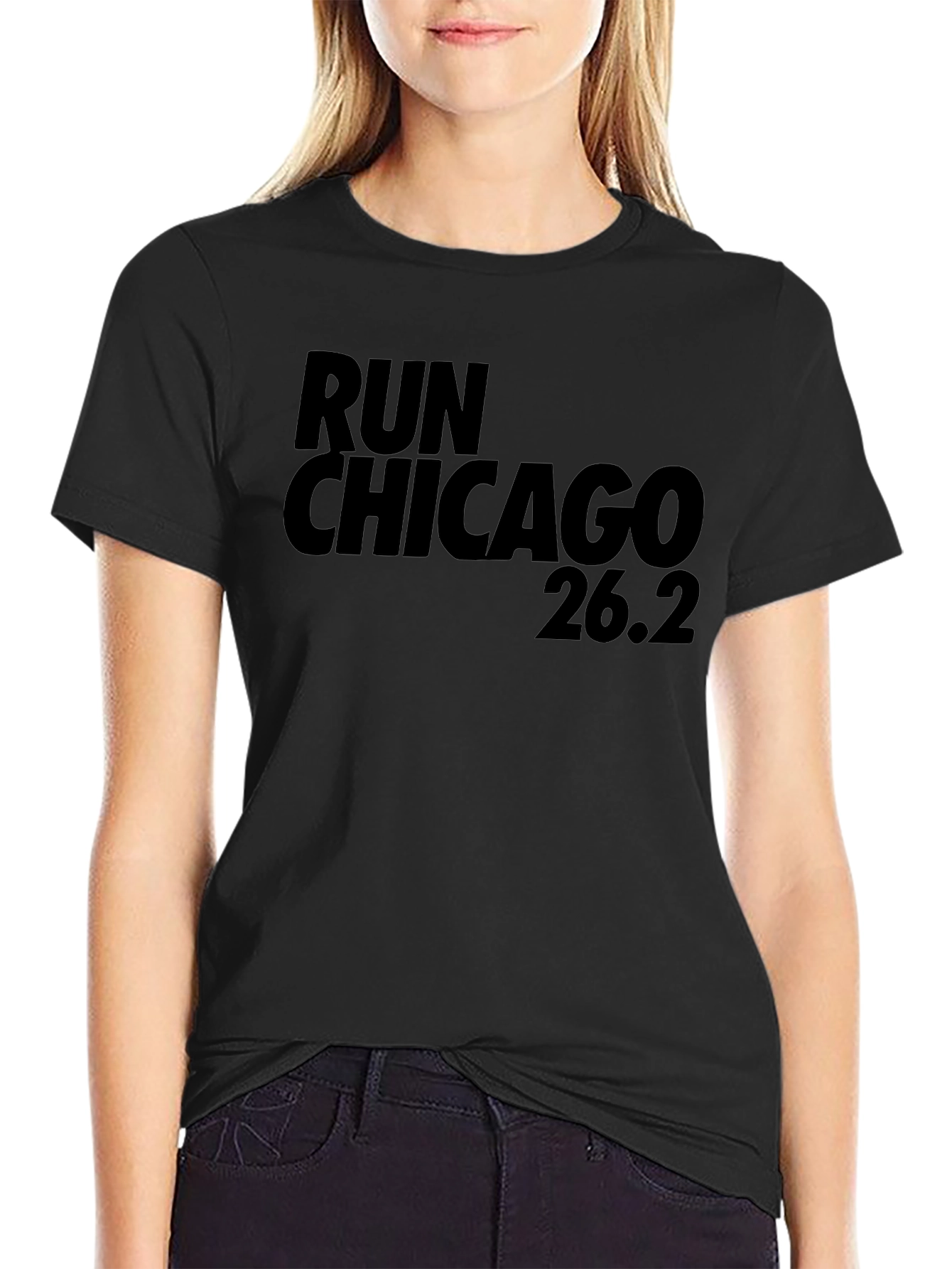Run Chicago 26.2 Marathon T-Shirt - Black