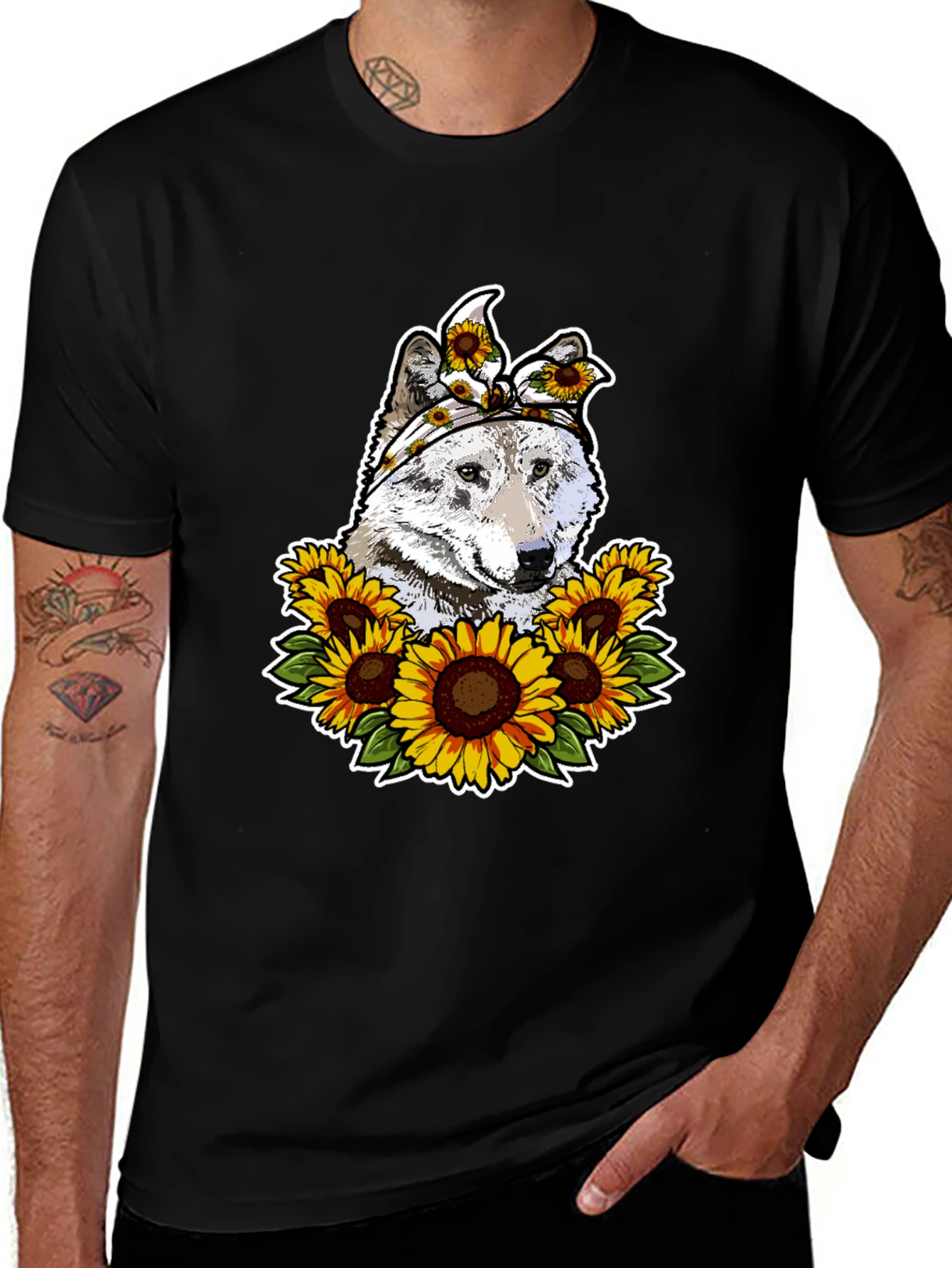 Wolf Sunflower T-Shirt