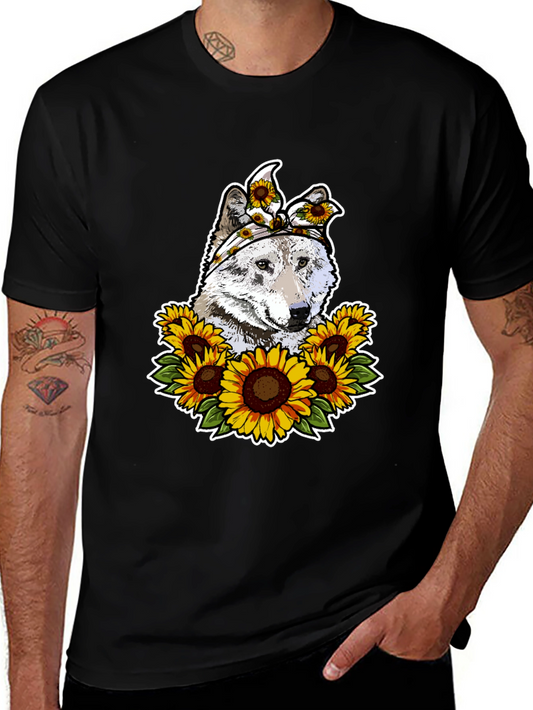 Wolf Sunflower T-Shirt
