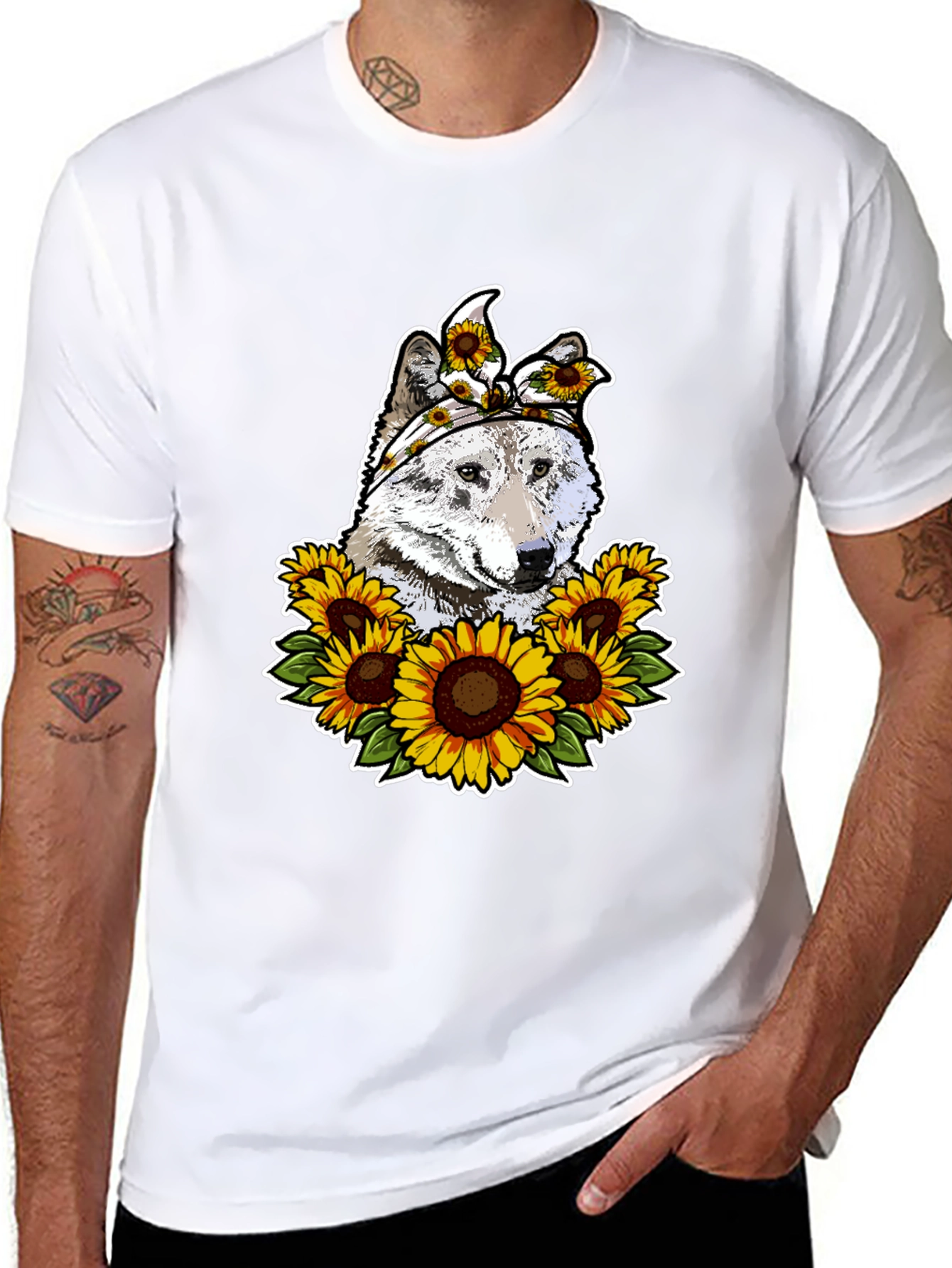 Wolf Sunflower T-Shirt