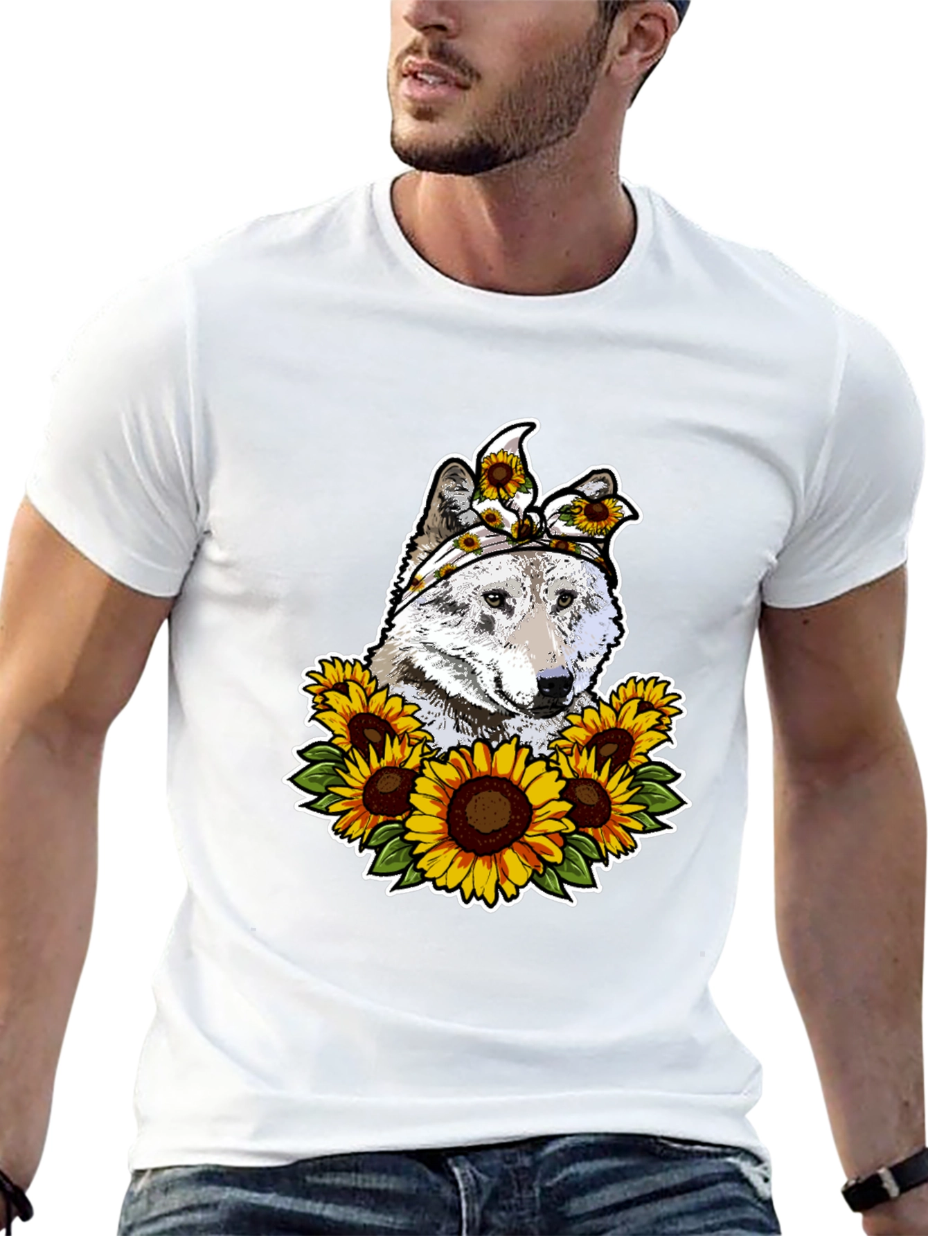 Wolf Sunflower T-Shirt