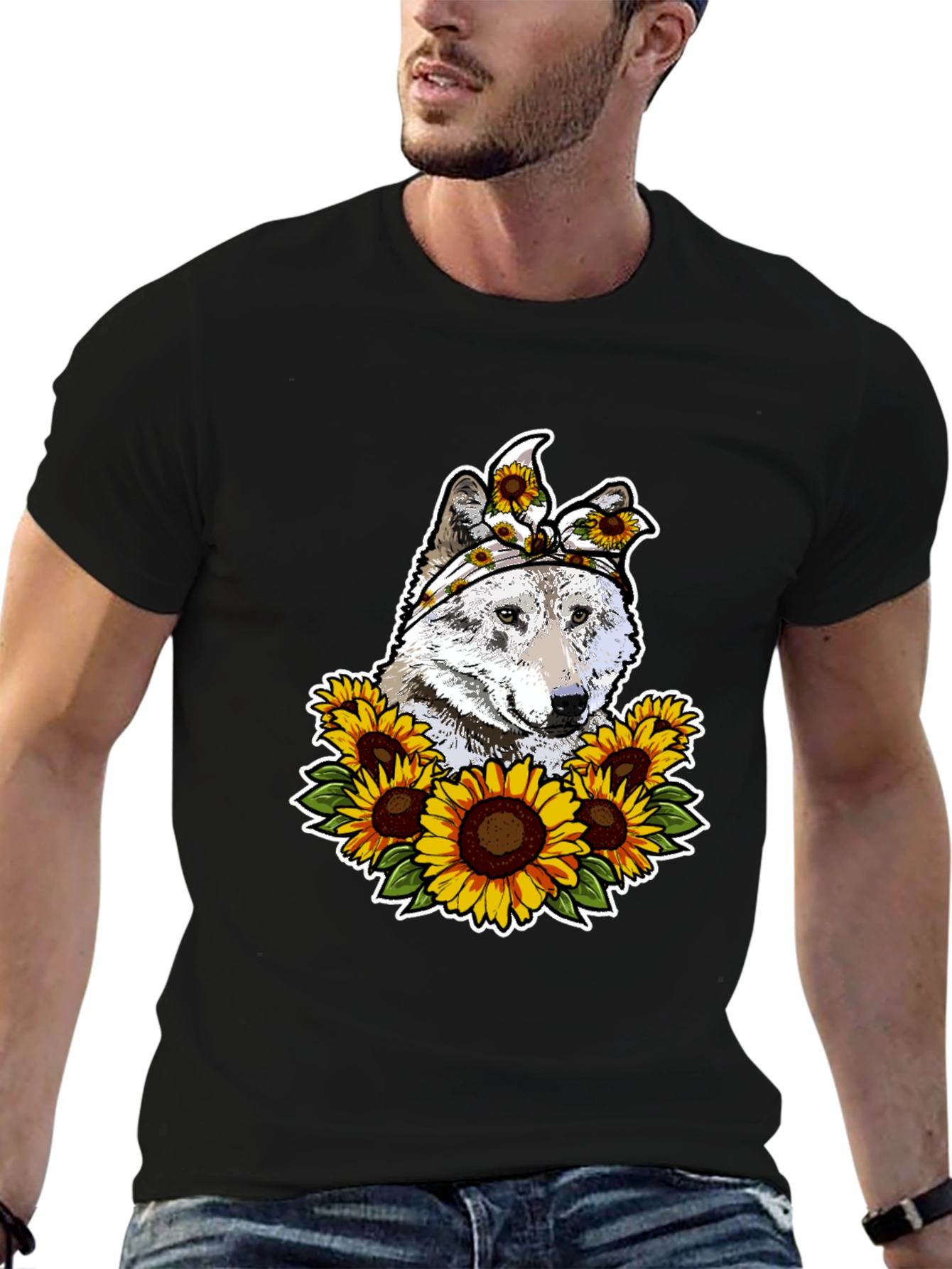 Wolf Sunflower T-Shirt