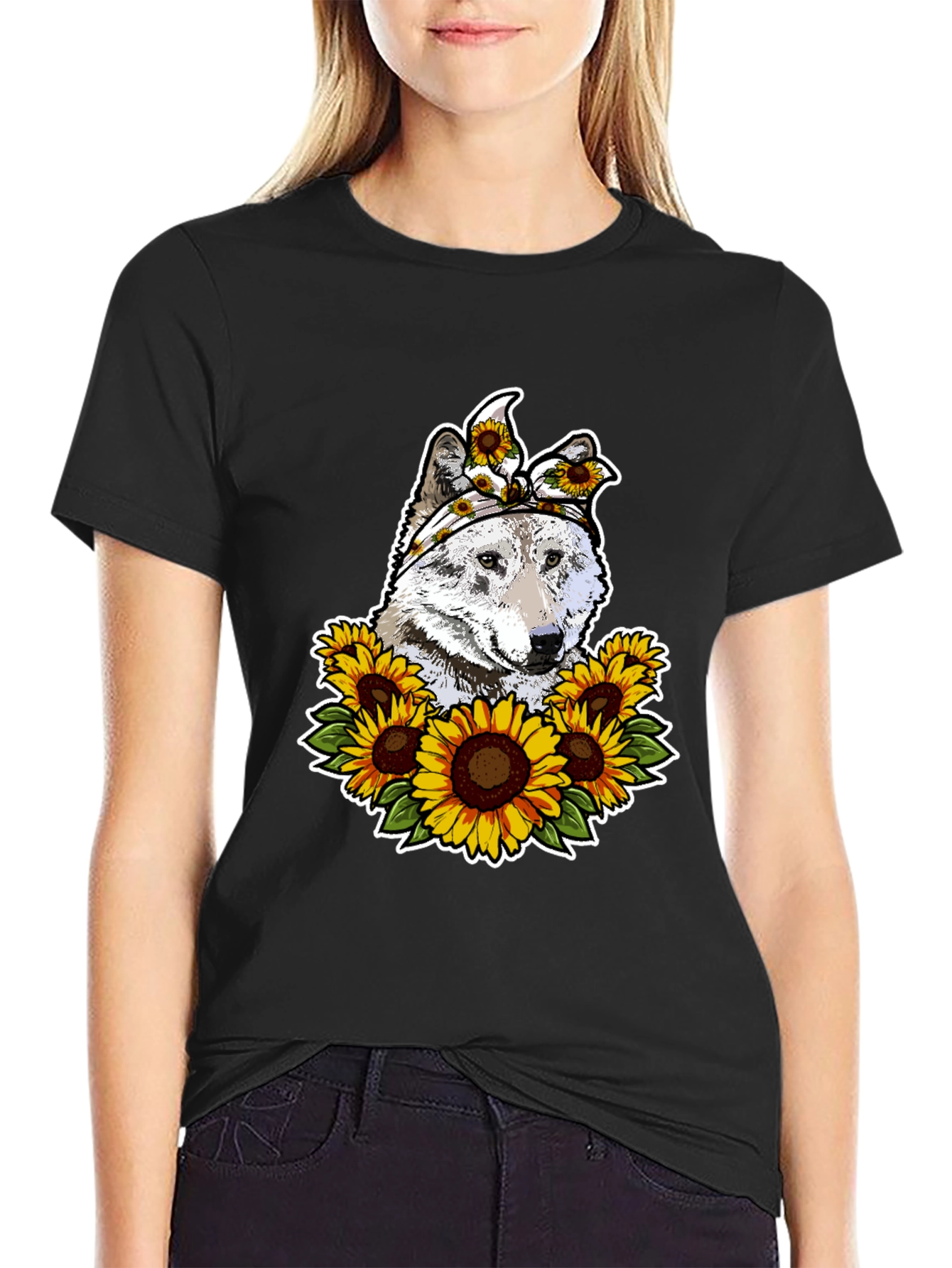 Wolf Sunflower T-Shirt