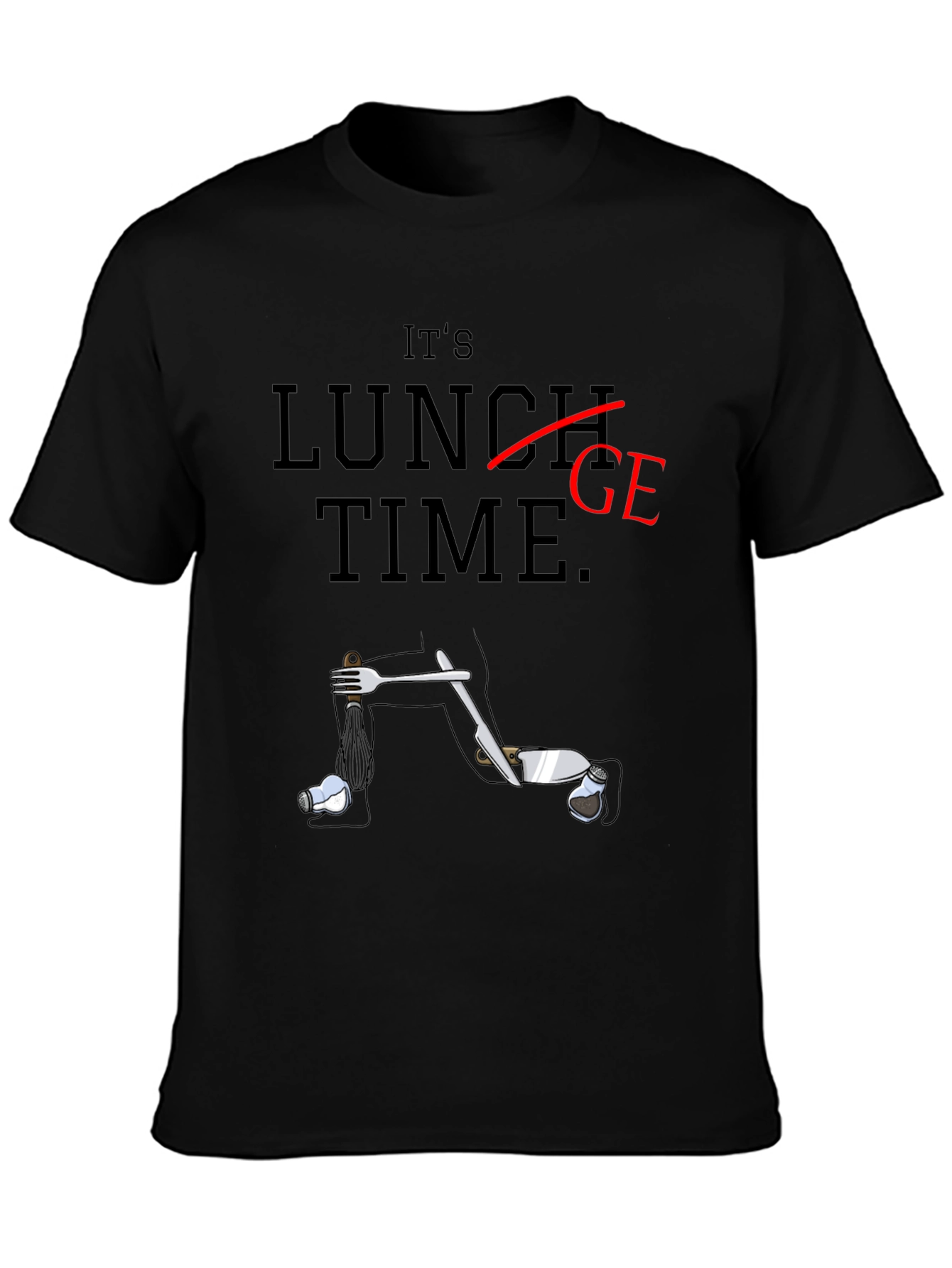 Its Lunch Time T-Shirt Funny Food Tee