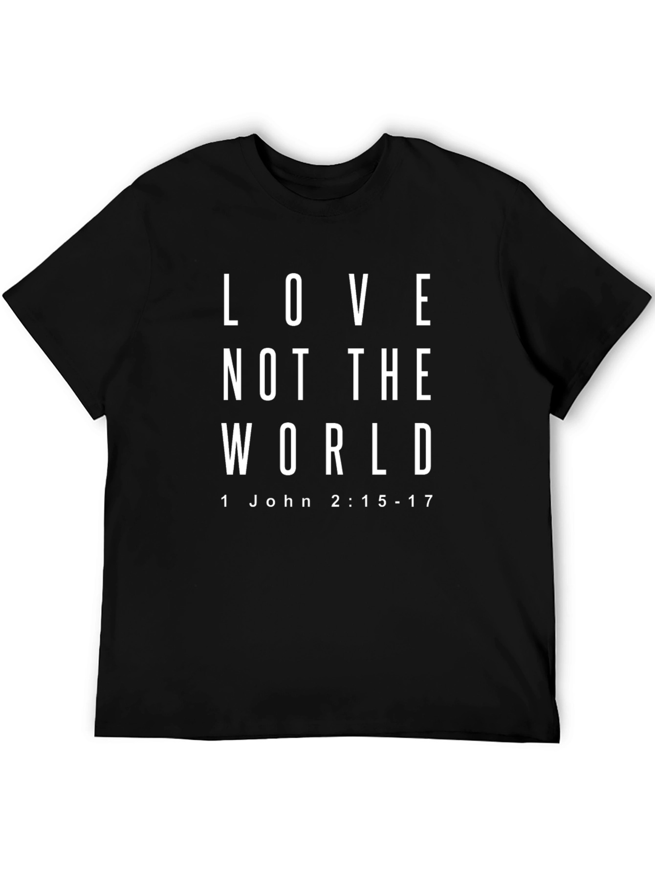 Love Not the World Black Graphic T-Shirt