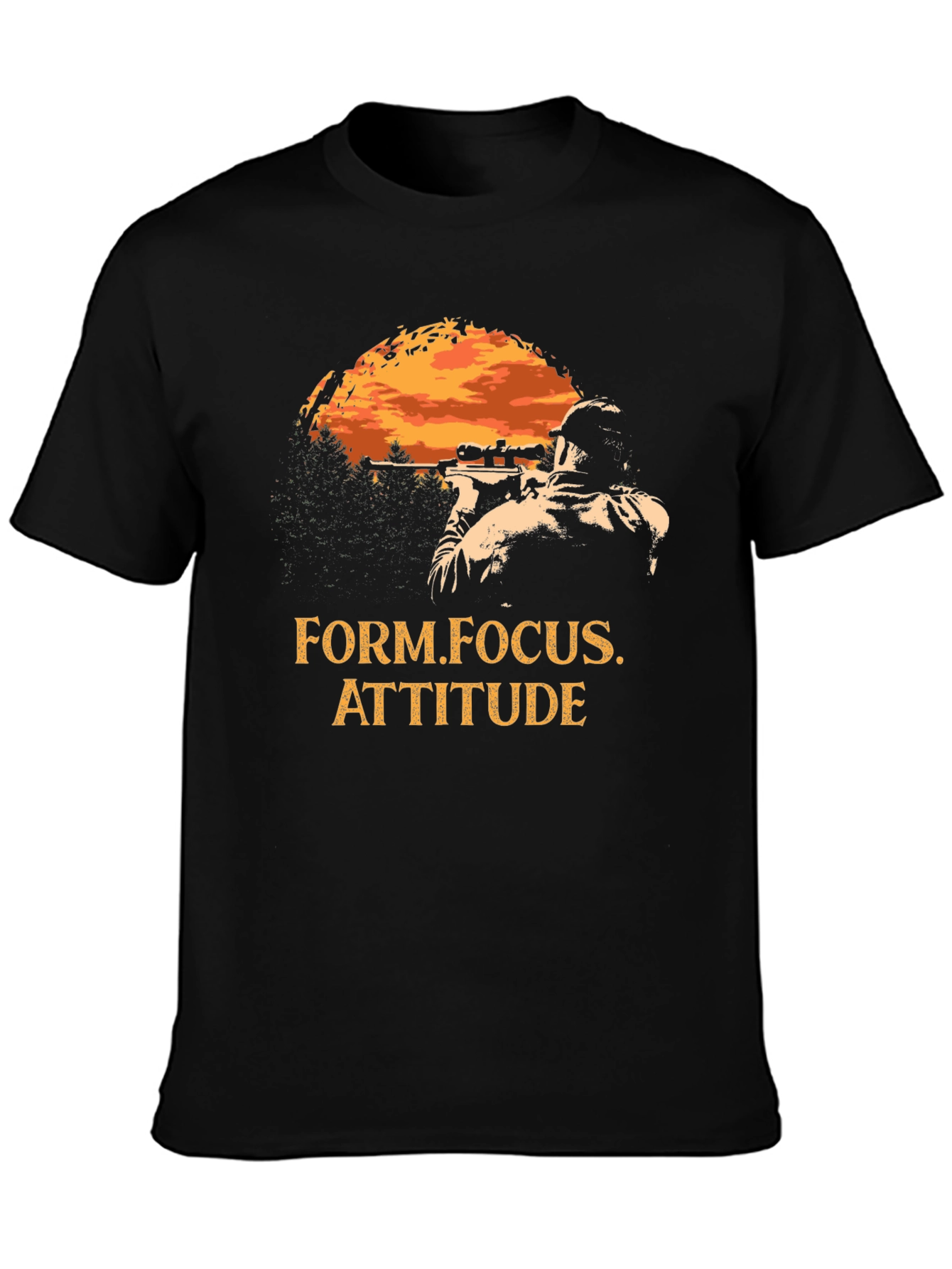 Sniper T-Shirt - Form Focus Attitude - Black