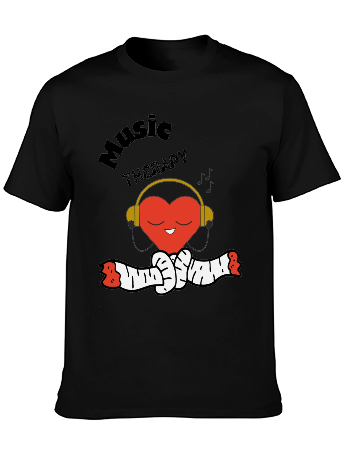 Music Therapy Heart Graphic Tee